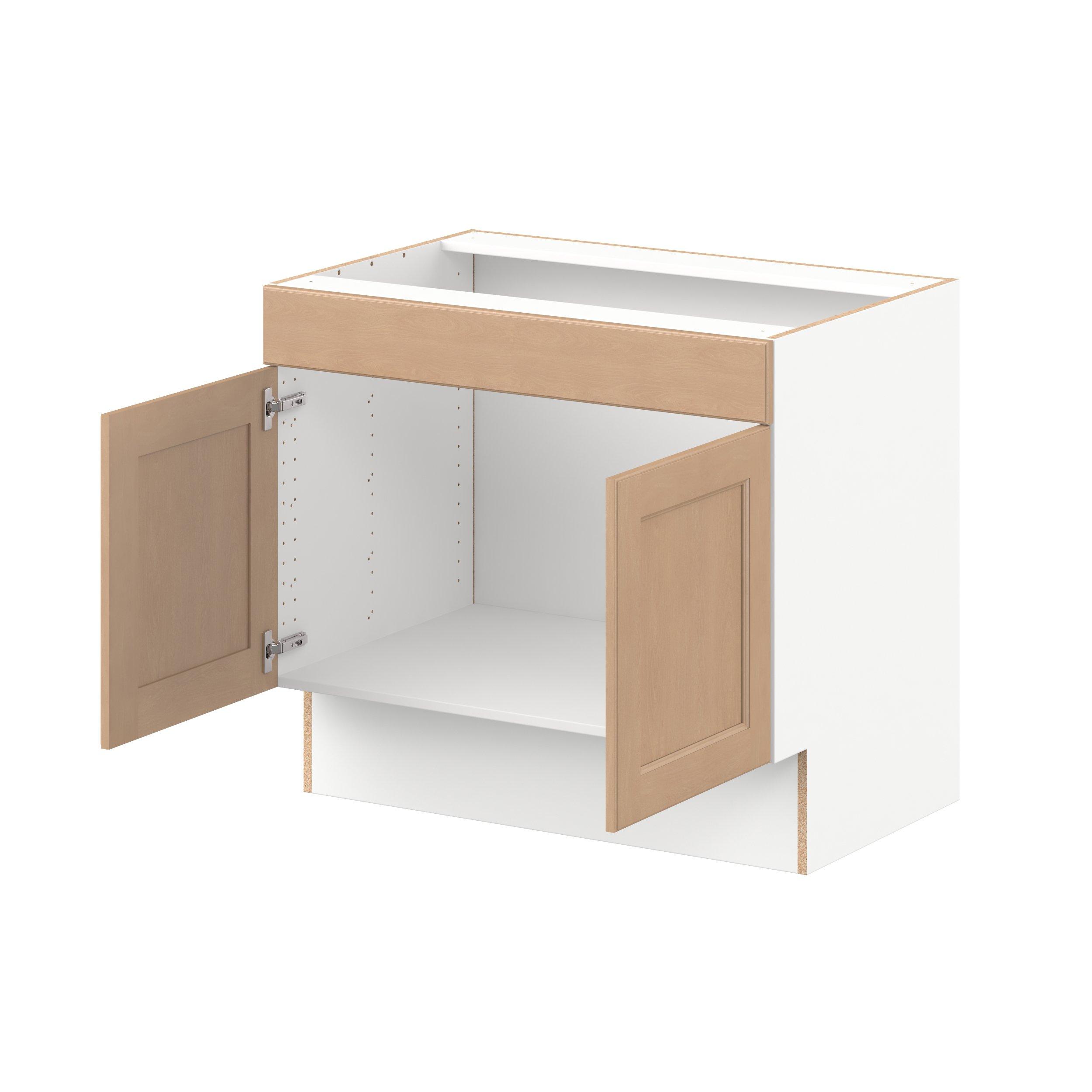 Sugarhill 36 in. Stained Sugar Cookie Sink Base Cabinet with False Front
