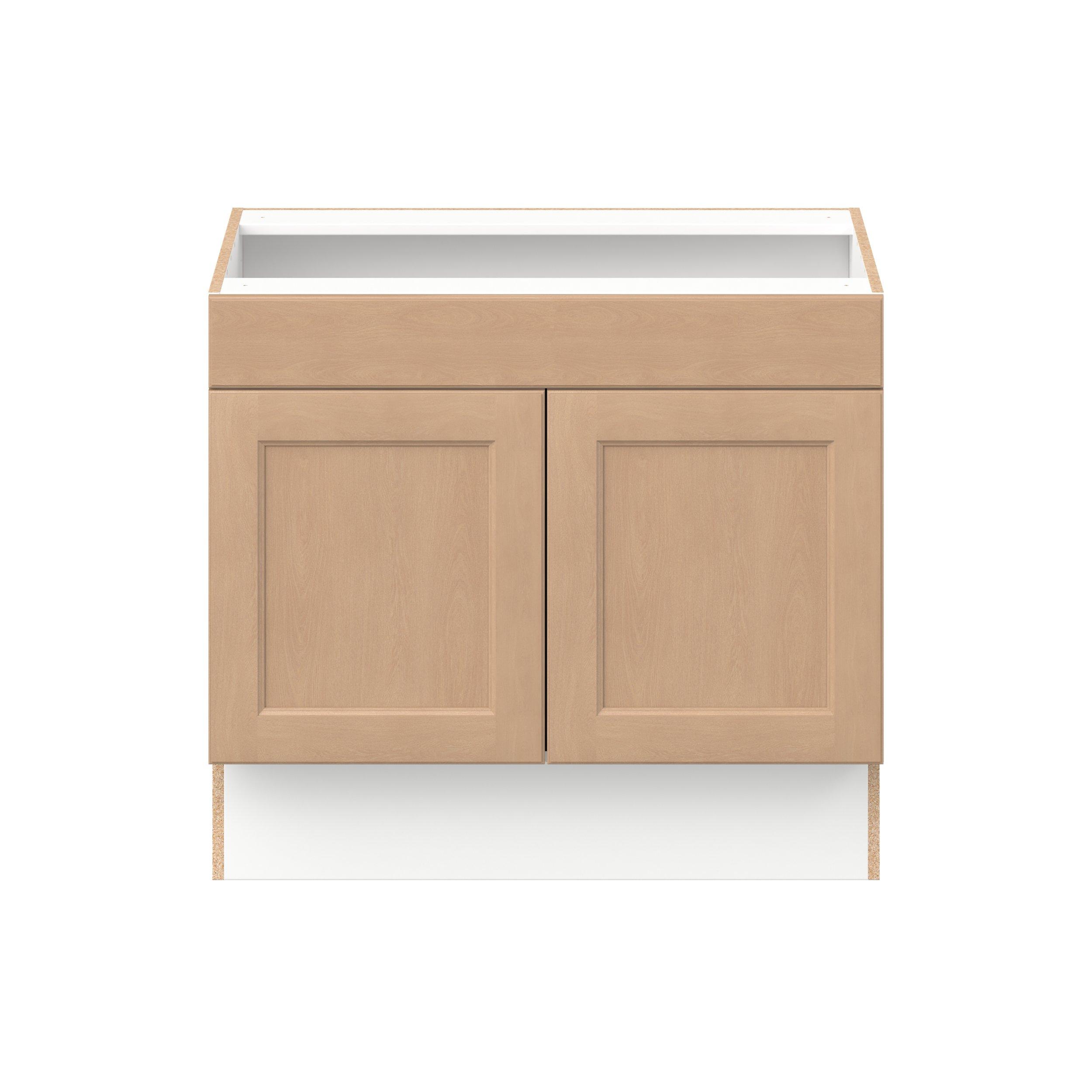 Sugarhill 36 in. Stained Sugar Cookie Sink Base Cabinet with False Front