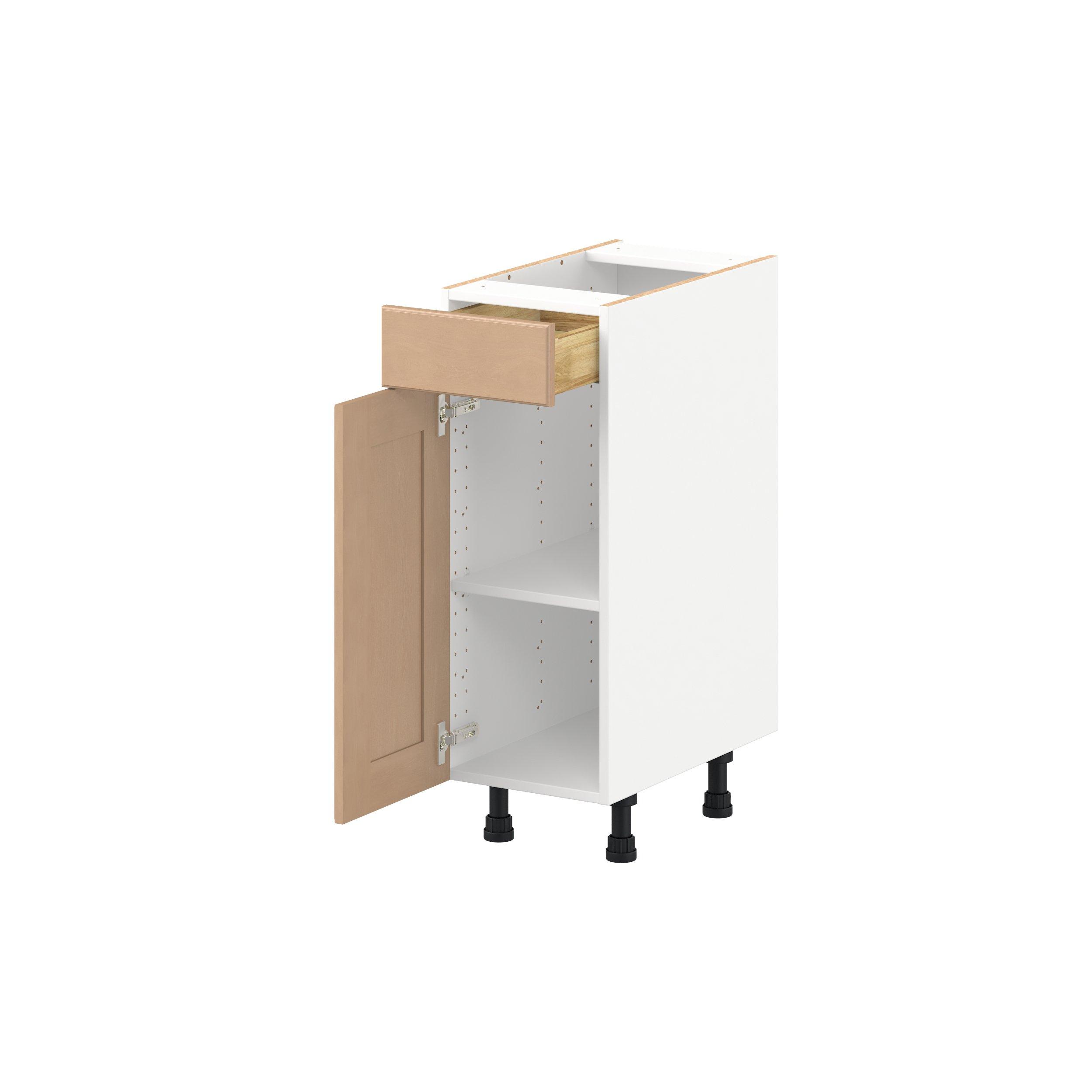 Sugarhill 12 in. Stained Sugar Cookie Vanity Door and Drawer Base Cabinet