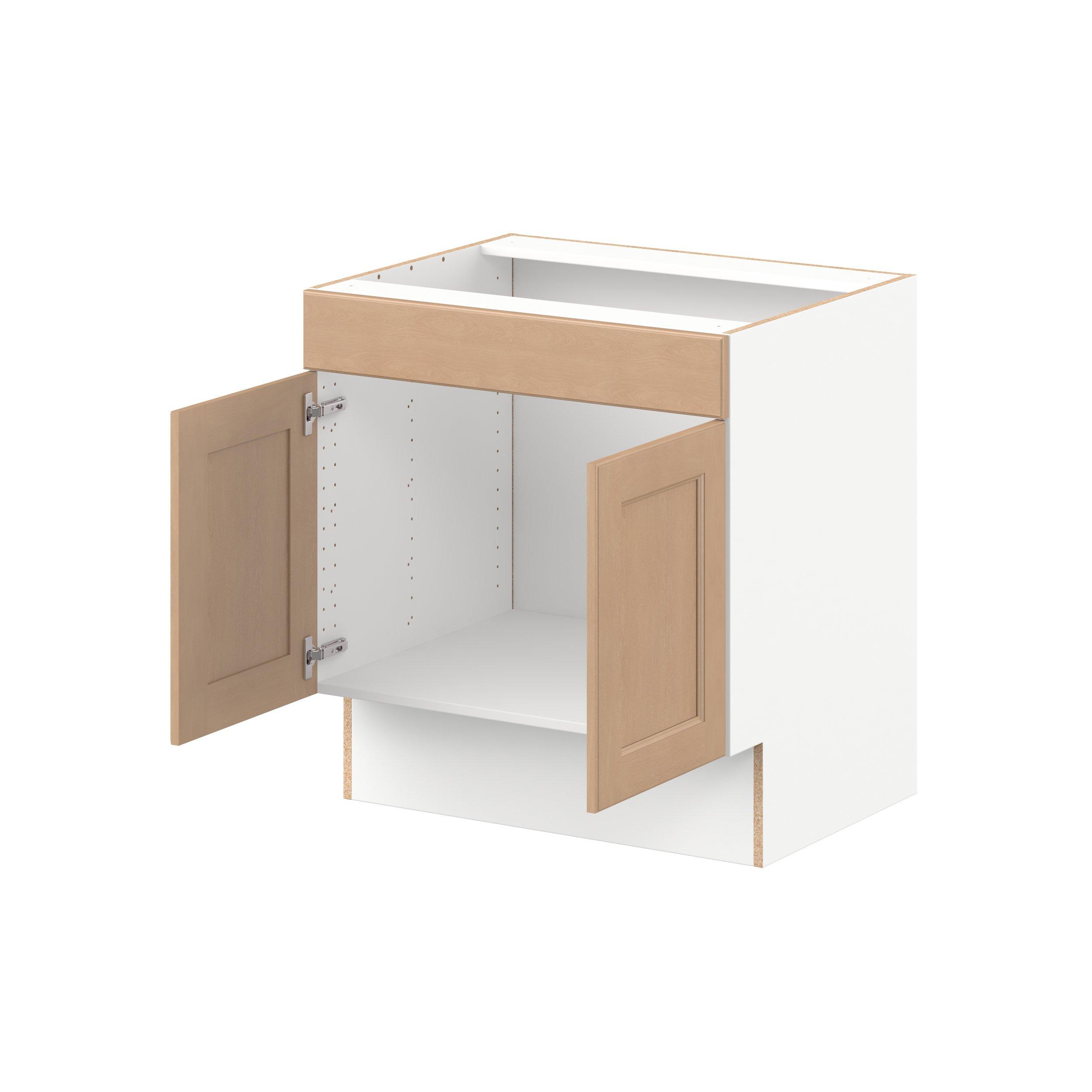 Sugarhill 30 in. Stained Sugar Cookie Sink Base Cabinet with False Front