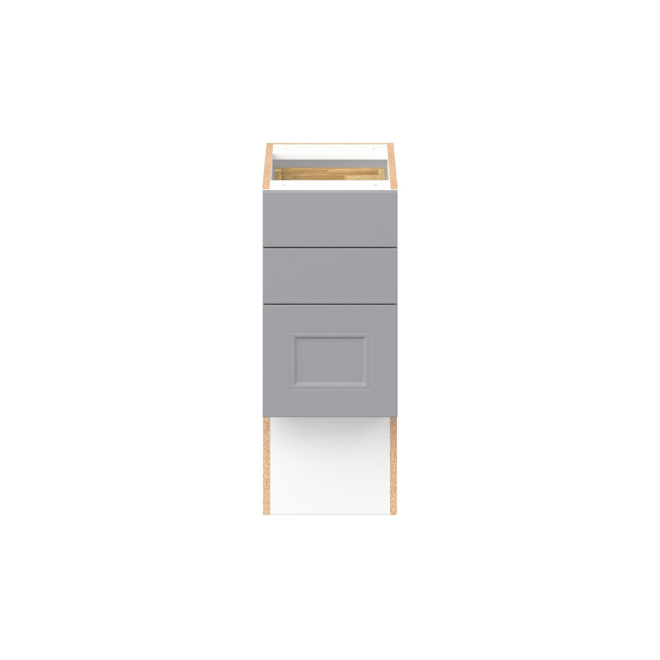 Candler 12 in. Painted Slate Gray Vanity Drawer Base Cabinet - ADA