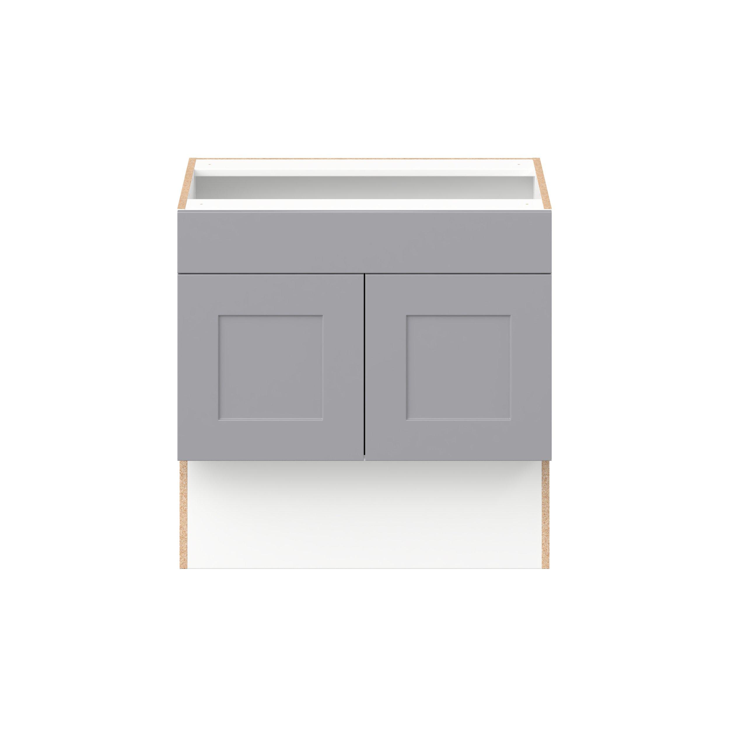 Candler 30 in. Painted Slate Gray Vanity Sink Base Cabinet with False Front  - ADA