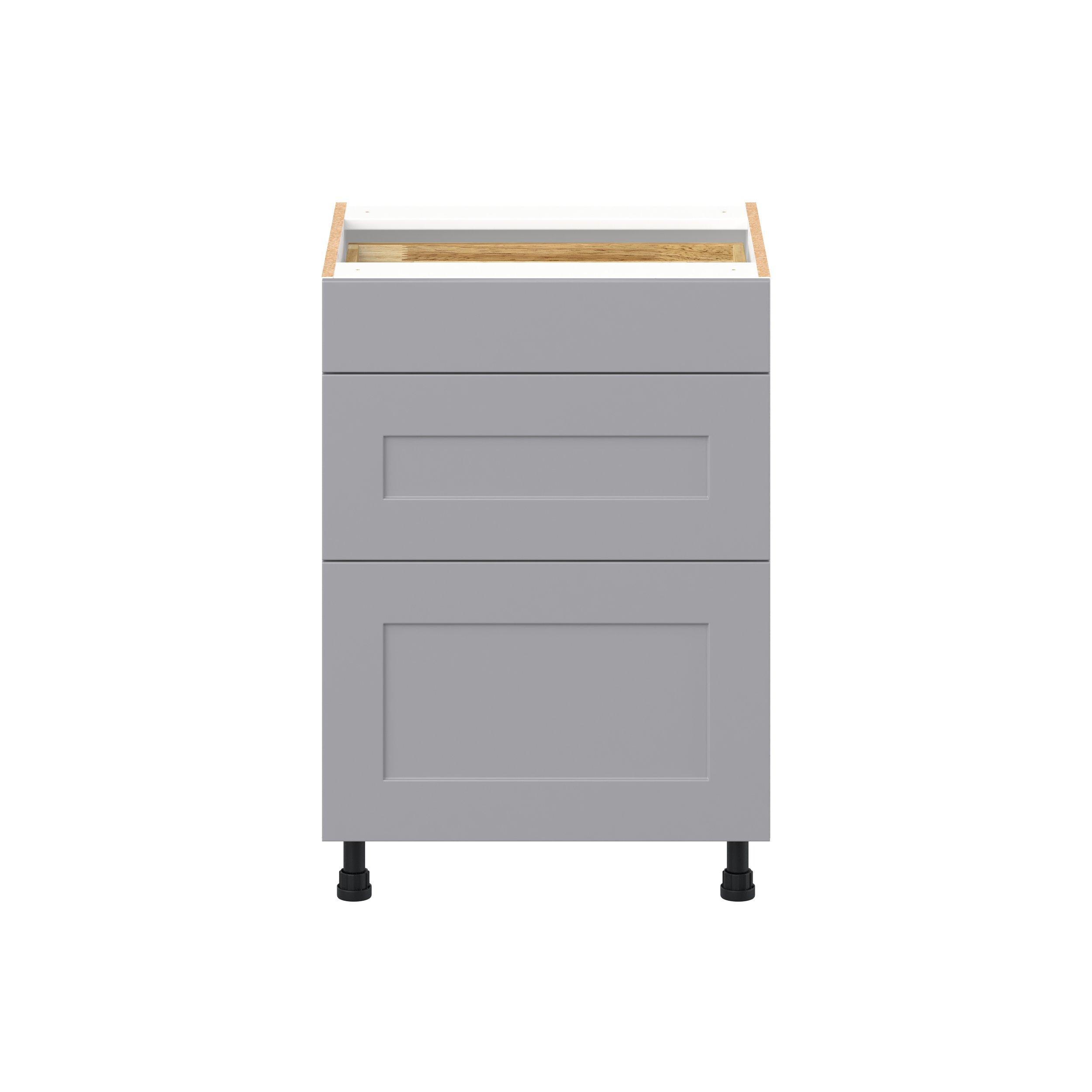 Candler 18 in. Painted Slate Gray Vanity Drawer Base Cabinet
