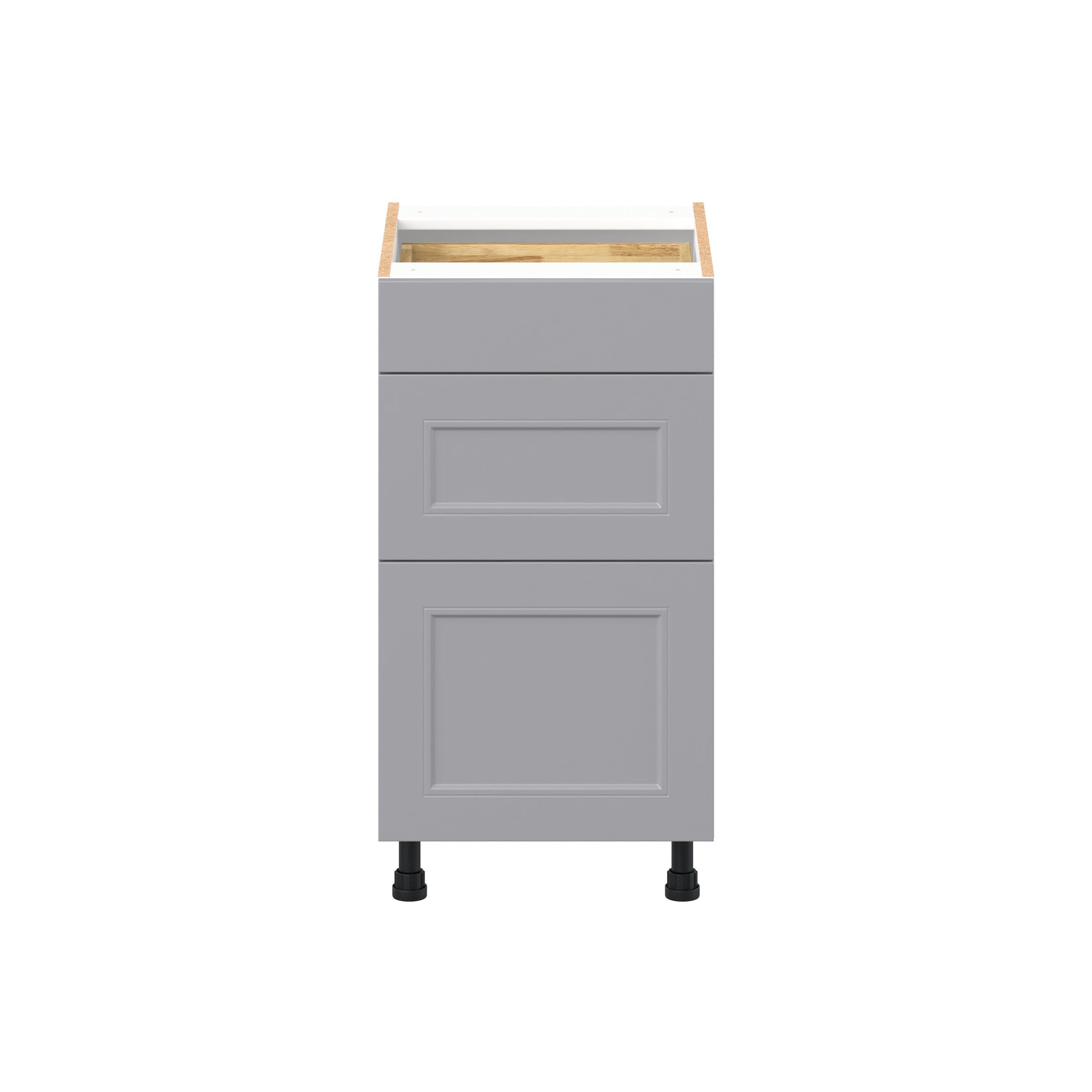 Candler 18 in. Painted Slate Gray Vanity Drawer Base Cabinet - ADA