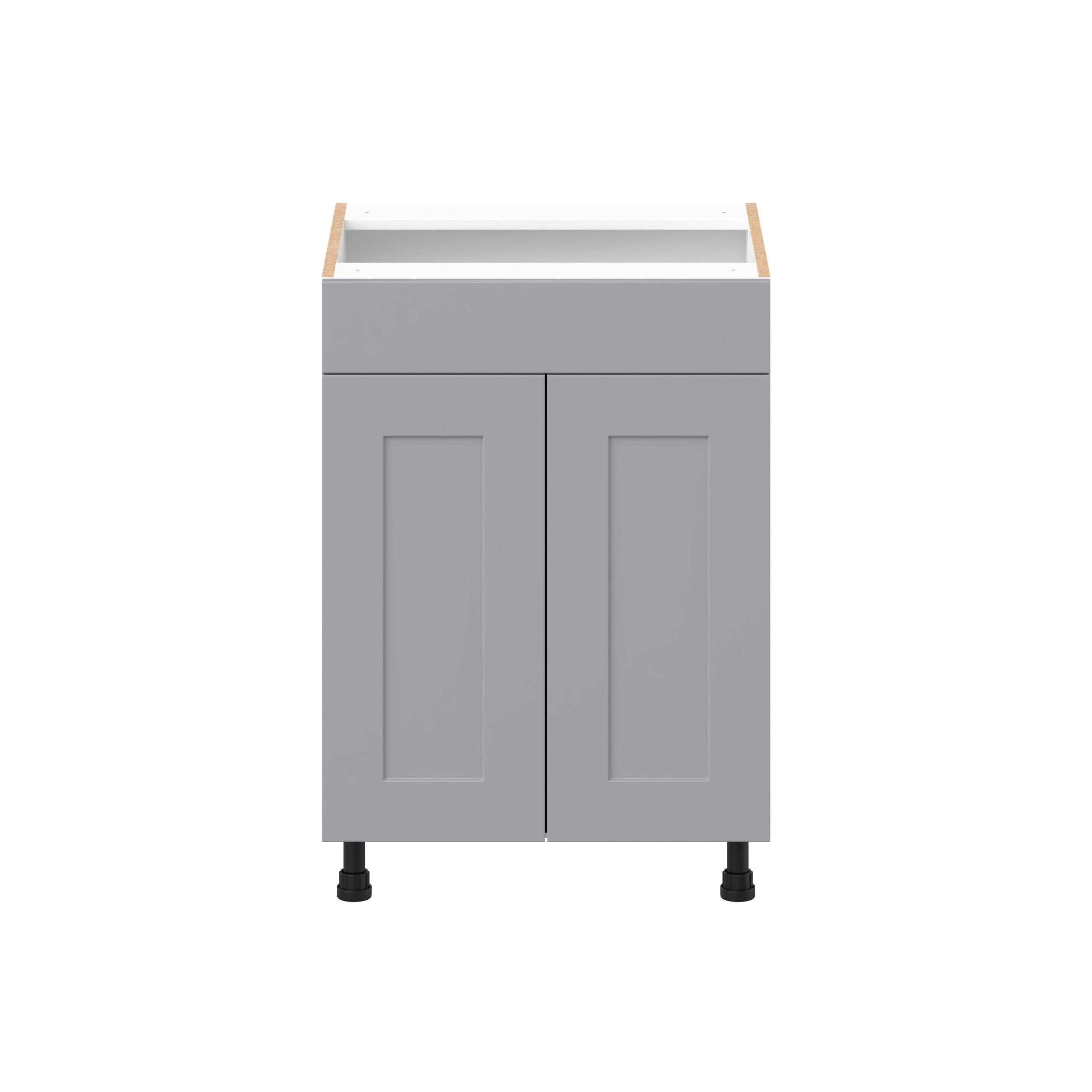 Candler 36 in. Painted Slate Gray Vanity Sink Base Cabinet with False Front