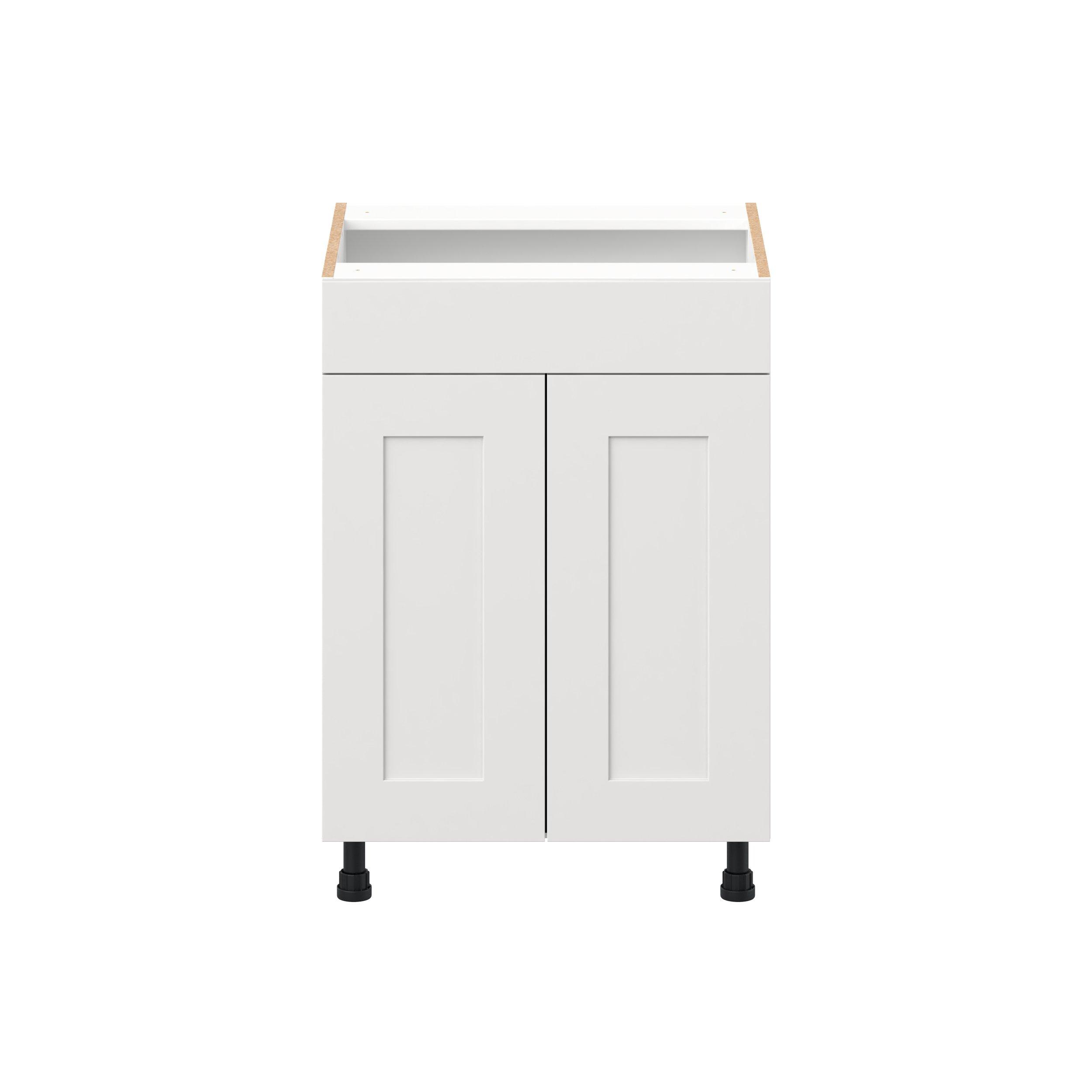 Candler 24 in. Painted Warm White Vanity Sink Base Cabinet with False Front