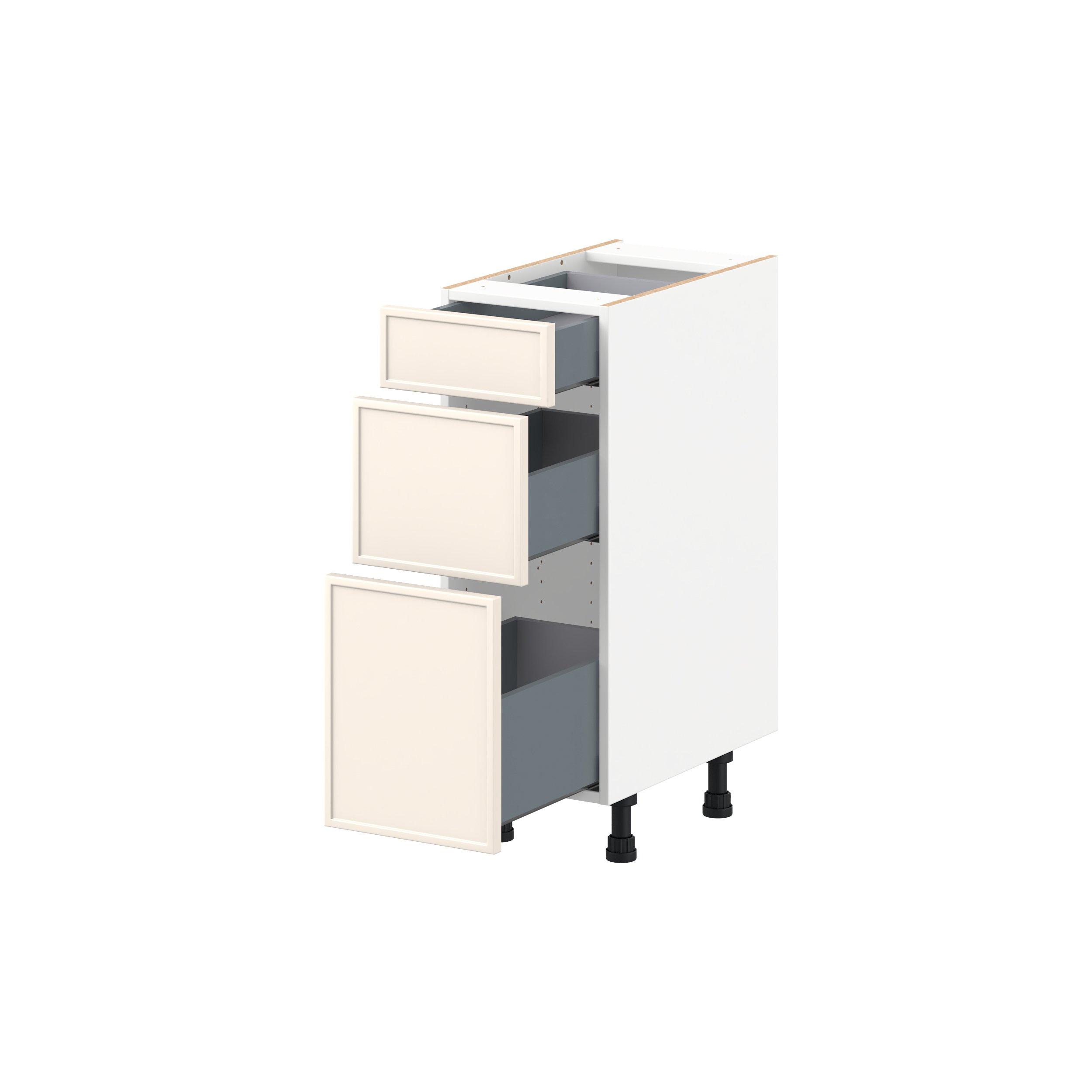 Linden 12 in. Painted Washed Linen Vanity Drawer Base Cabinet - ADA