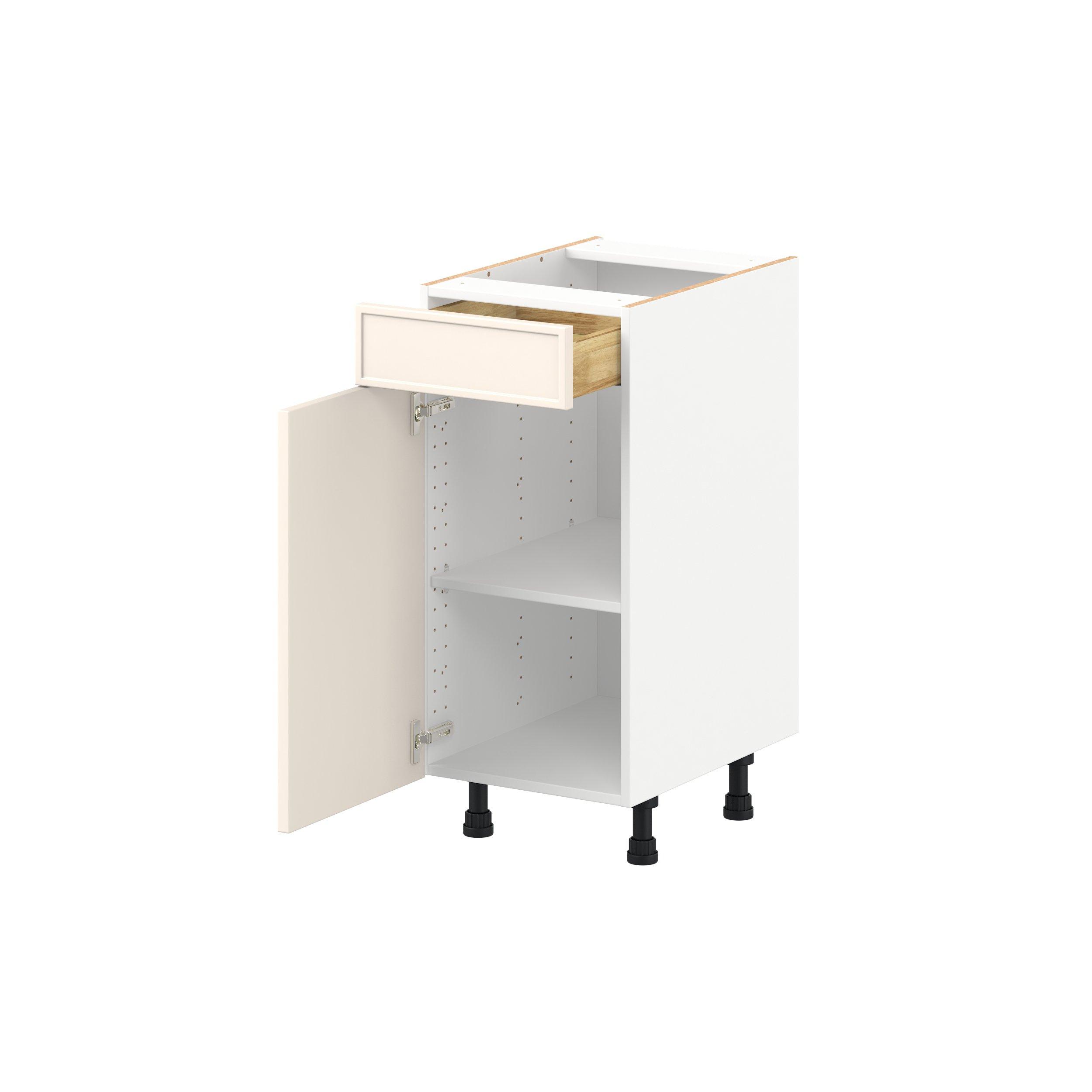 Linden 15 in. Painted Washed Linen Vanity Door and Drawer Base Cabinet - ADA