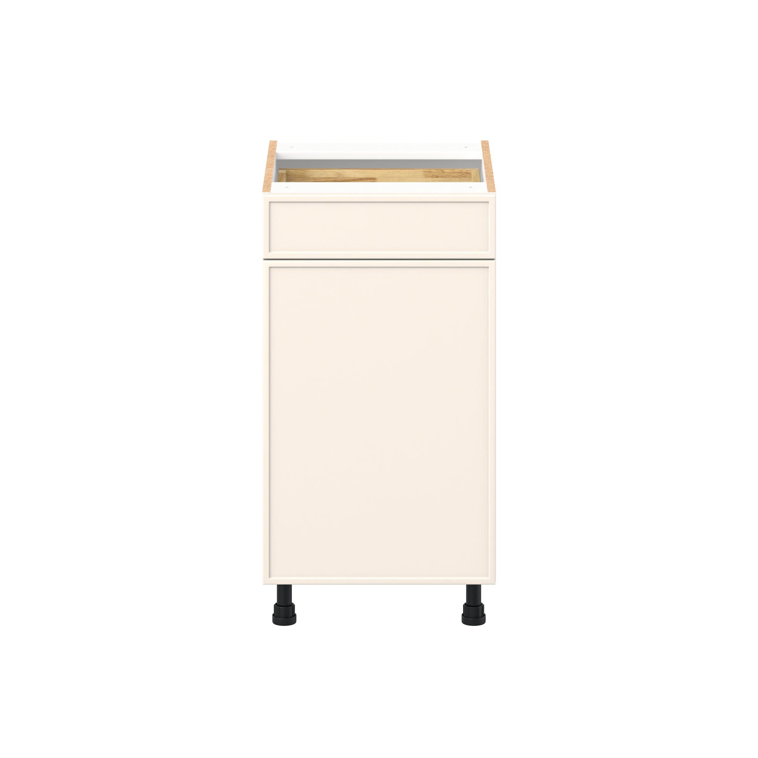 Linden 18 in. Painted Washed Linen Vanity Door and Drawer Base Cabinet