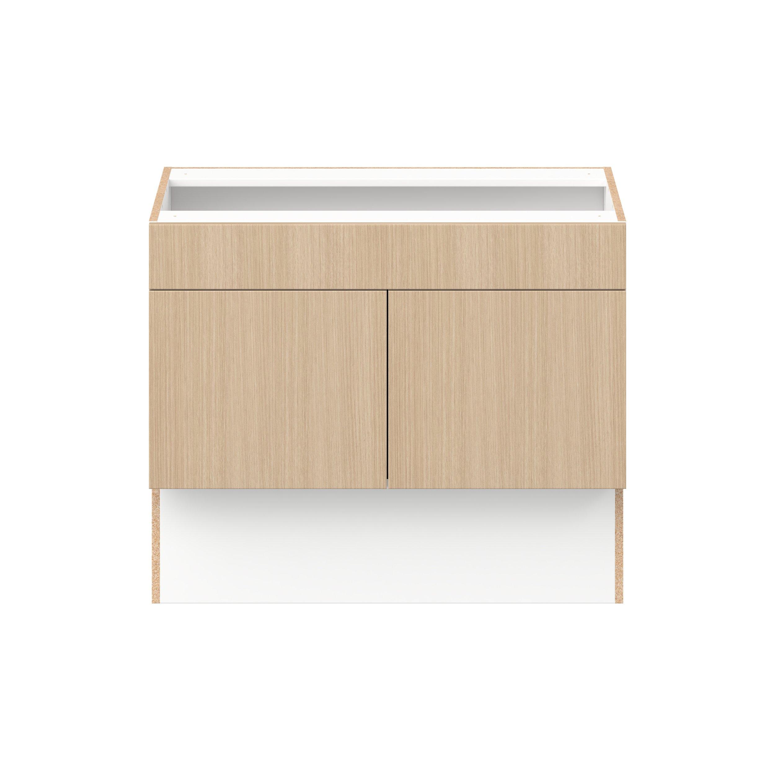 Glenwood 36 in. Mojavi Oak Vanity Sink Base Cabinet with Removable Front  - ADA