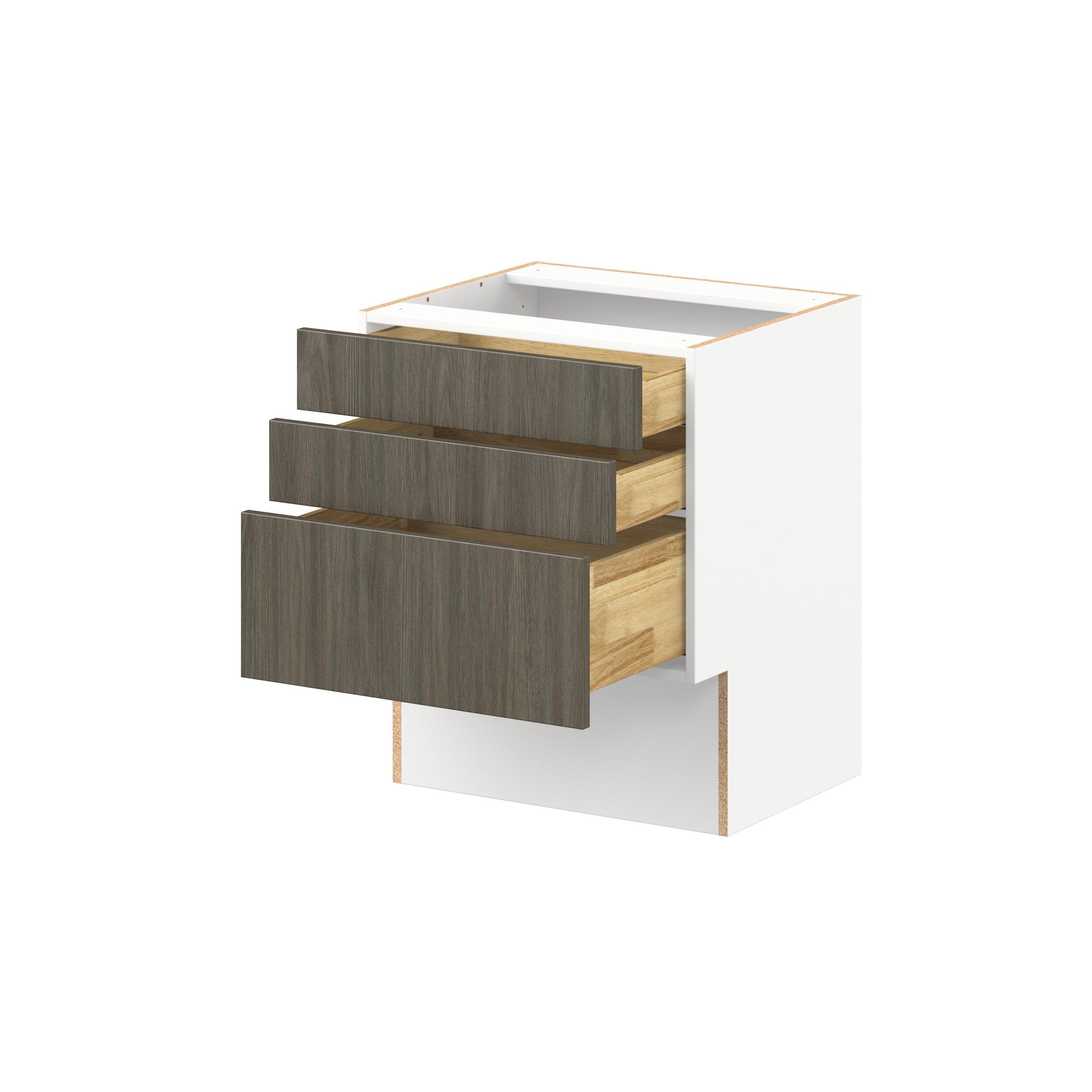 Glenwood 24 in. Burnt Walnut Vanity Drawer Base Cabinet - ADA