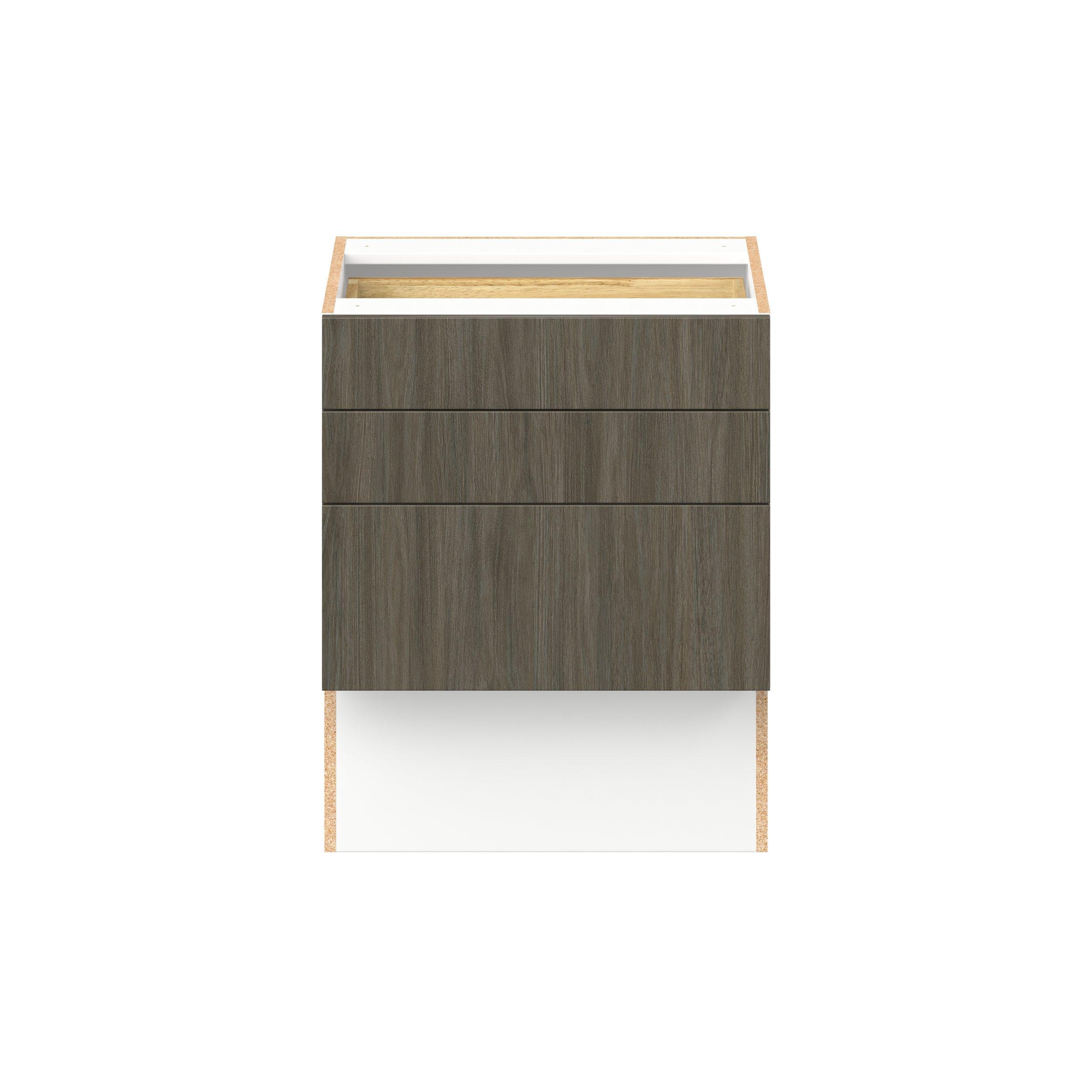 Glenwood 24 in. Burnt Walnut Vanity Drawer Base Cabinet - ADA