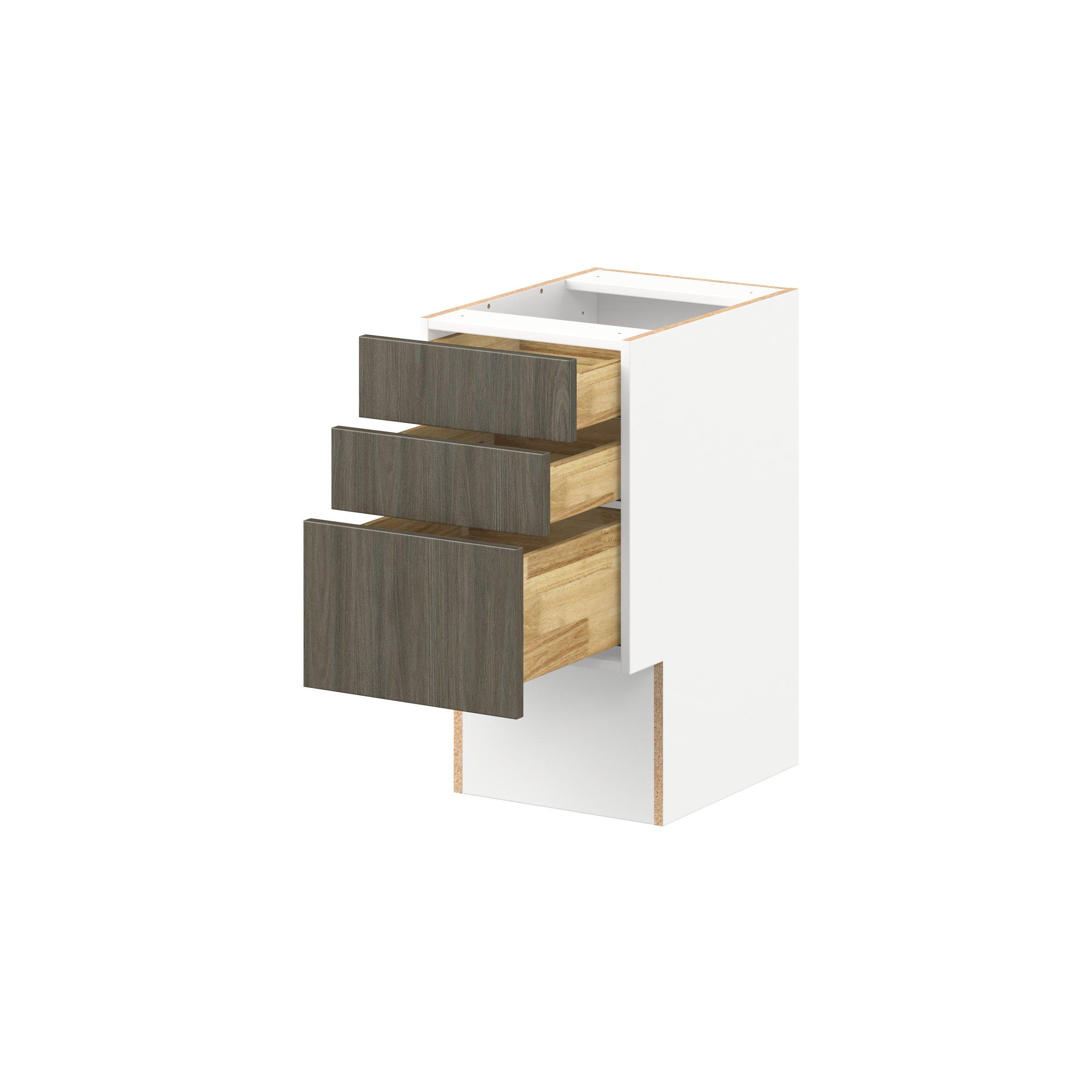 Glenwood 15 in. Burnt Walnut Vanity Drawer Base Cabinet - ADA