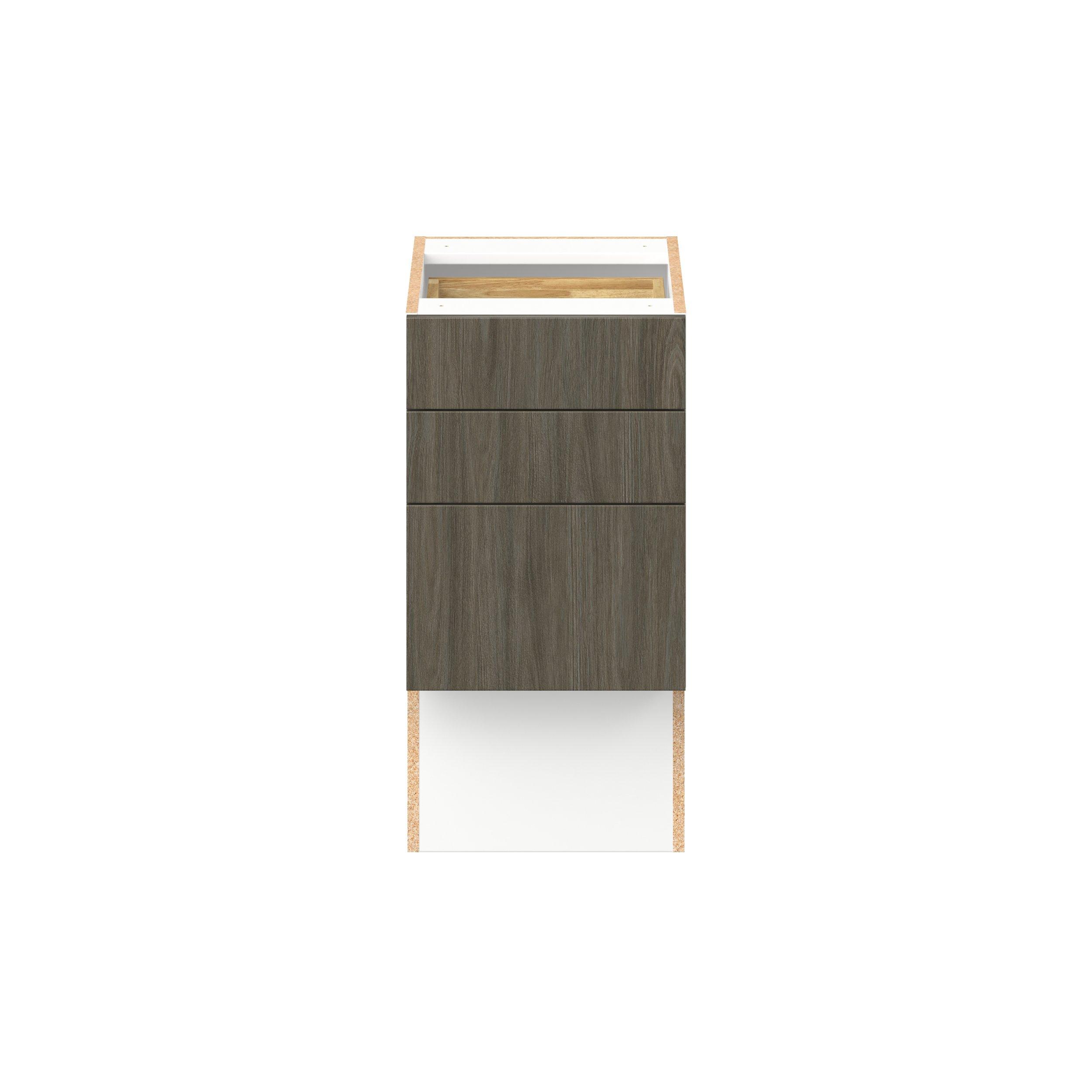 Glenwood 15 in. Burnt Walnut Vanity Drawer Base Cabinet - ADA
