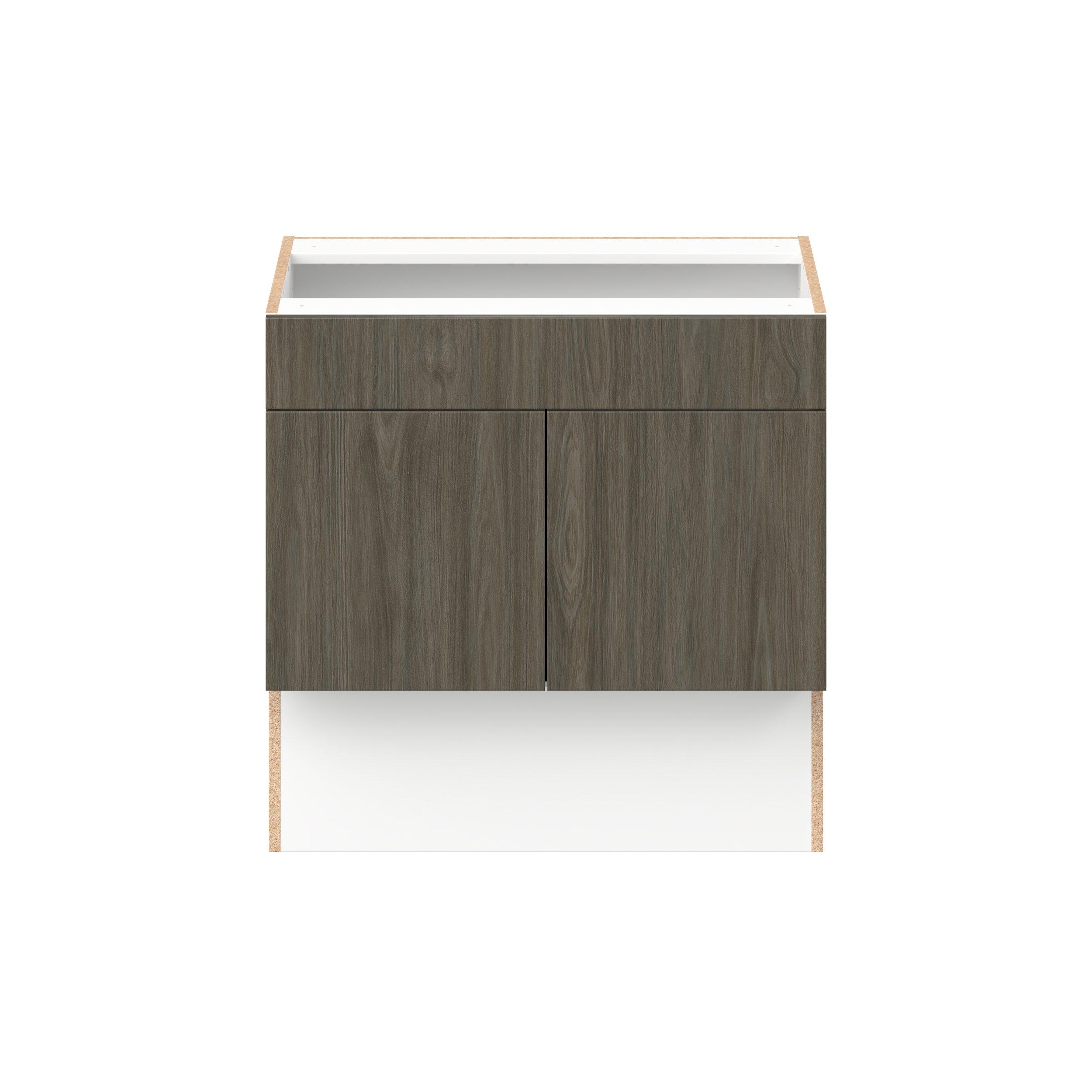 Glenwood 30 in. Burnt Walnut Vanity Sink Base Cabinet with False Front  - ADA