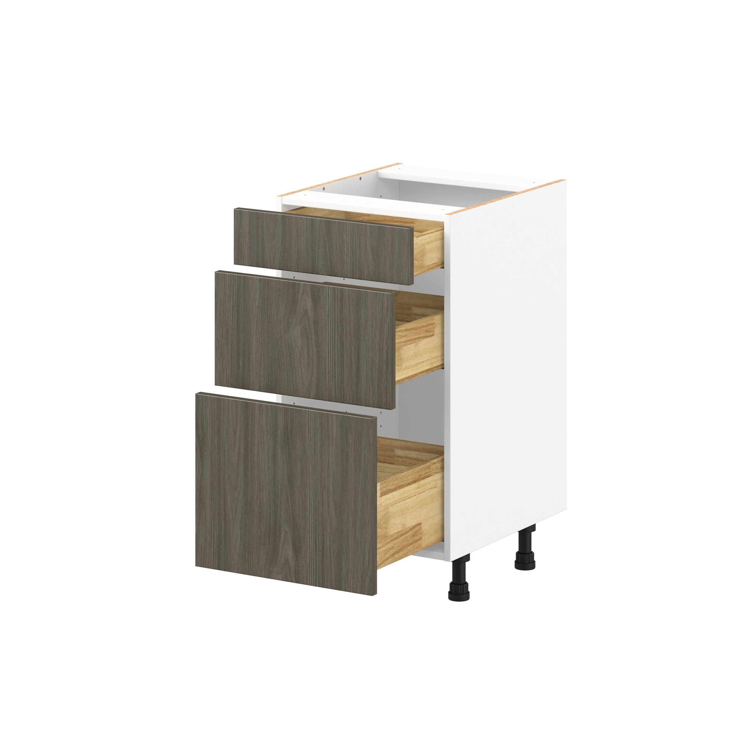 Glenwood 18 in. Burnt Walnut Vanity Drawer Base Cabinet - ADA