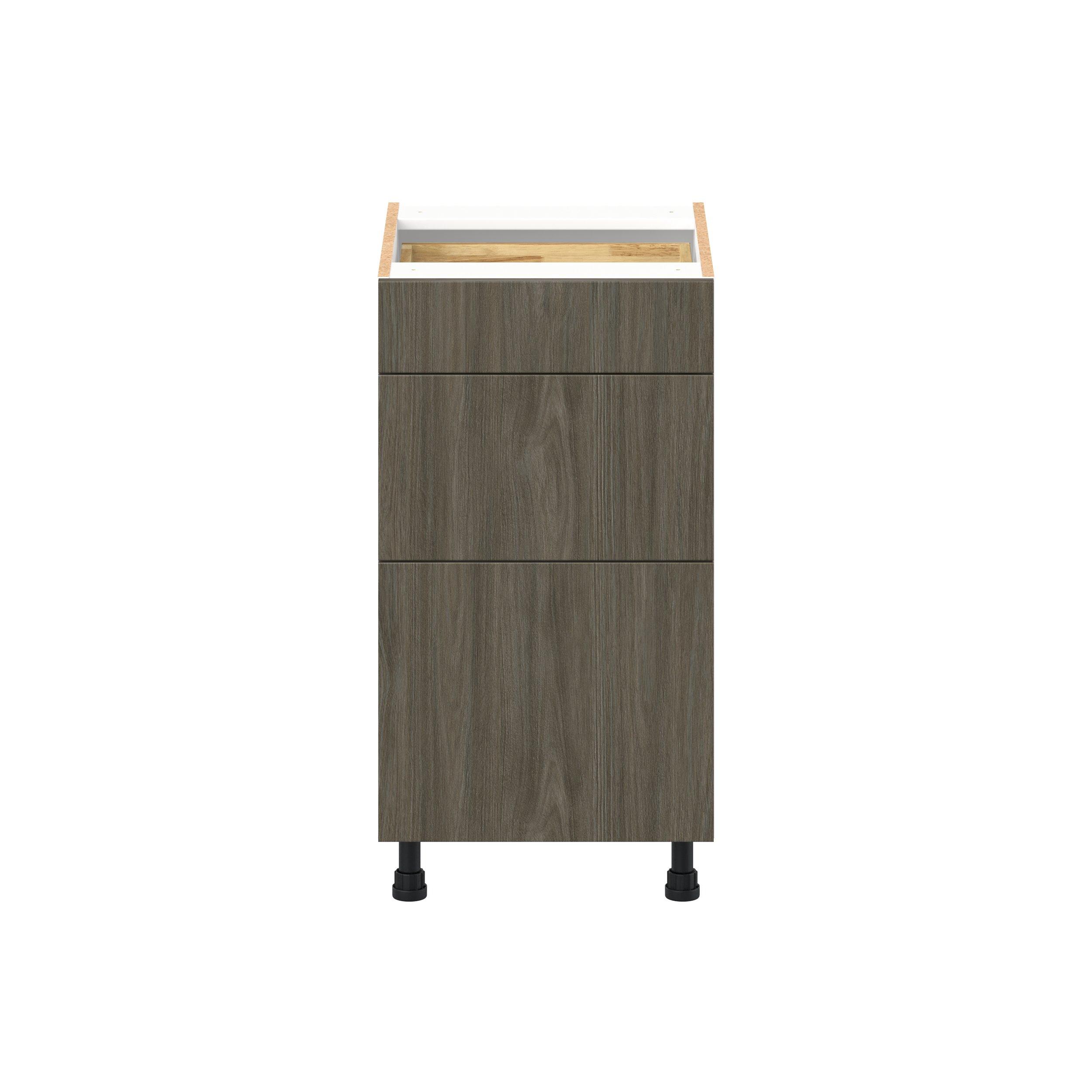 Glenwood 18 in. Burnt Walnut Vanity Drawer Base Cabinet - ADA