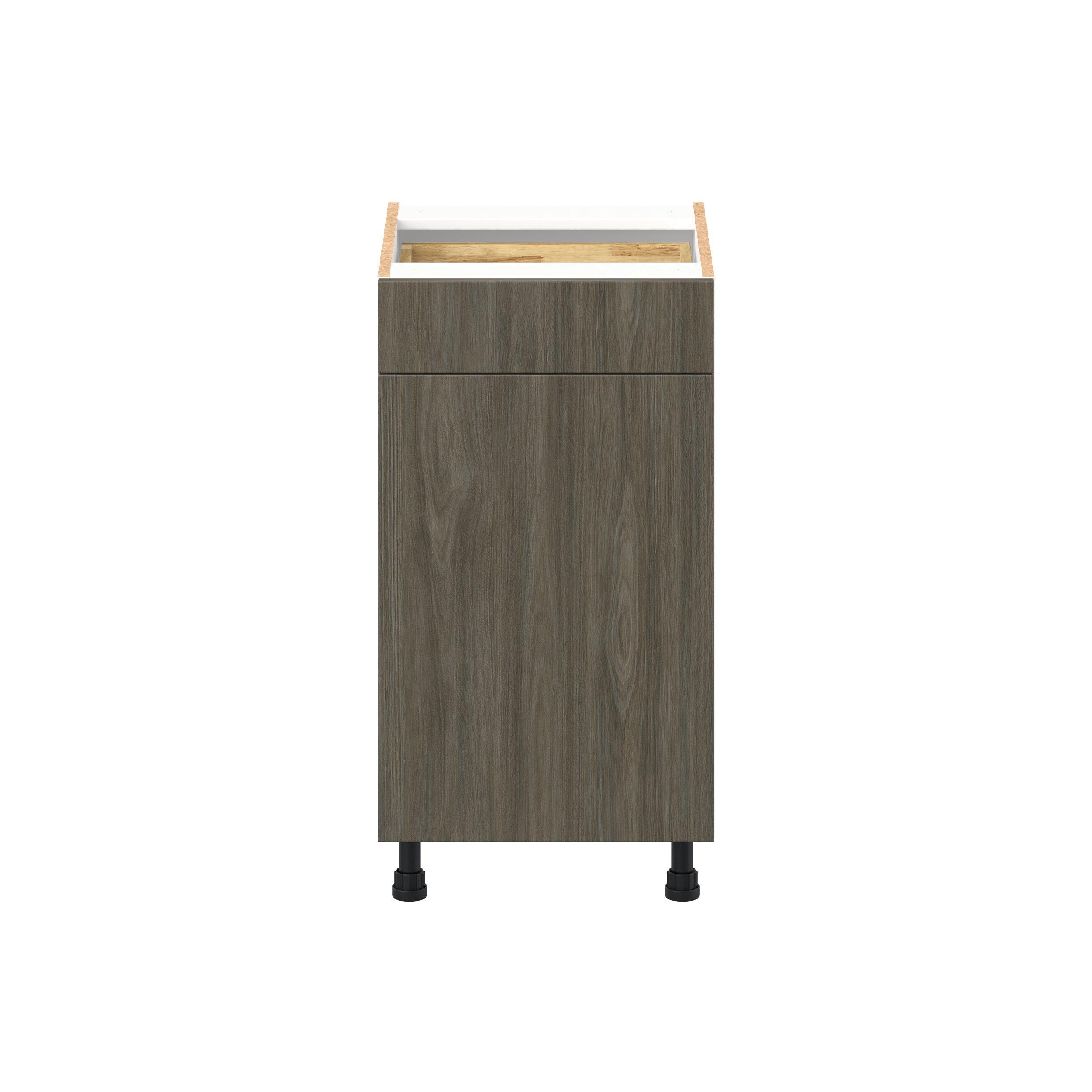 Glenwood 18 in. Burnt Walnut Vanity Door and Drawer Base Cabinet