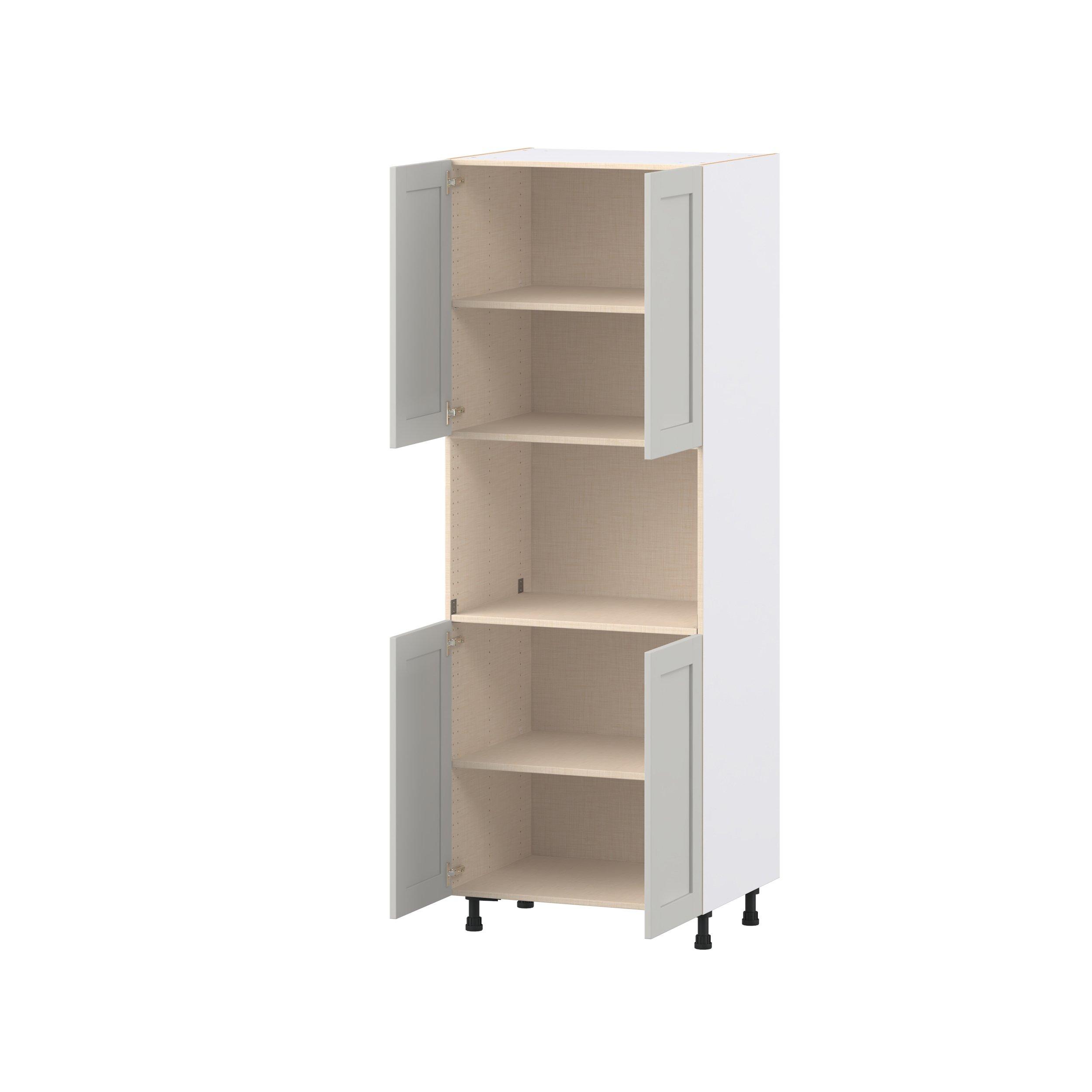 Summerhill 30 in. Light Gray Door Microwave Pantry Cabinet