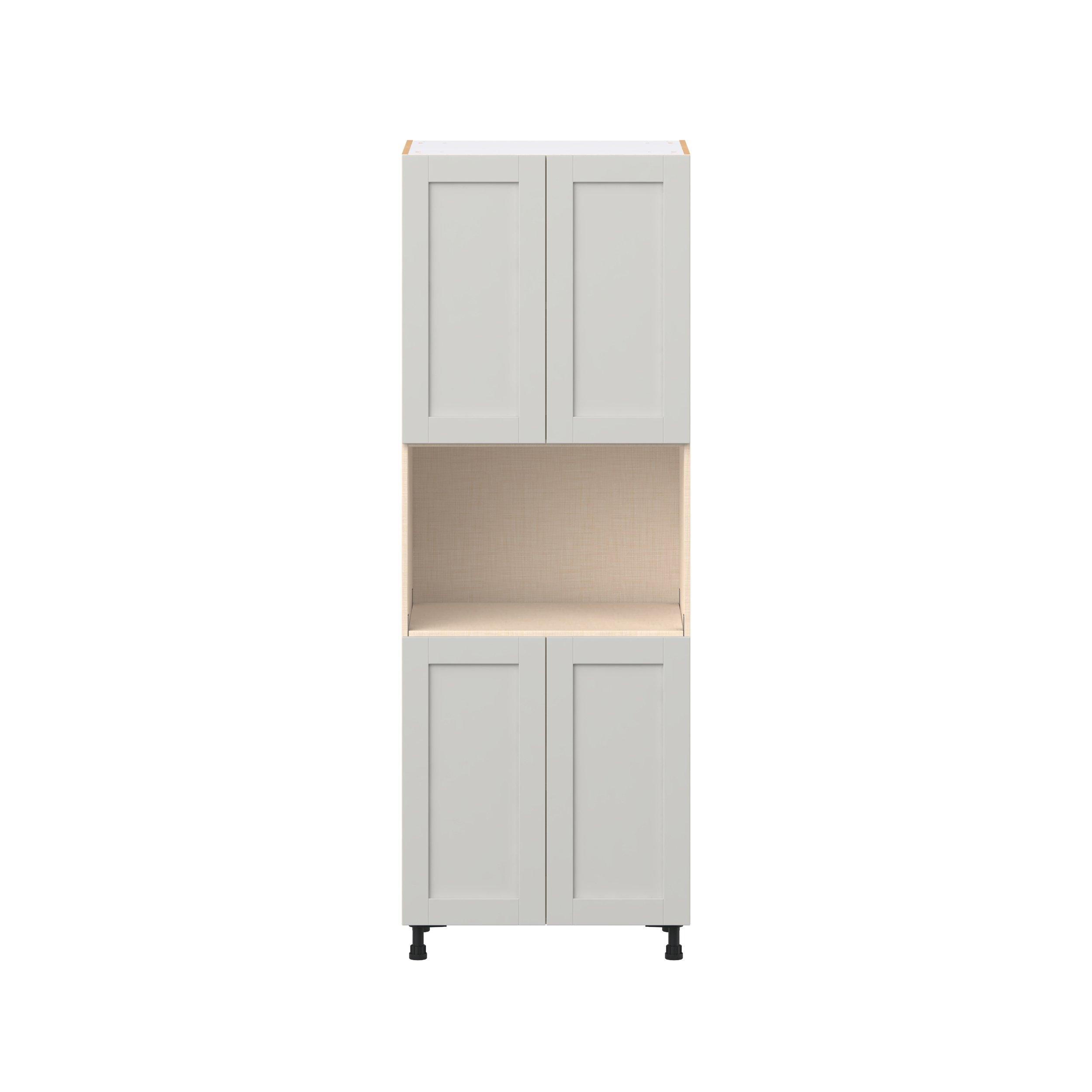 Summerhill 30 in. Light Gray Door Microwave Pantry Cabinet