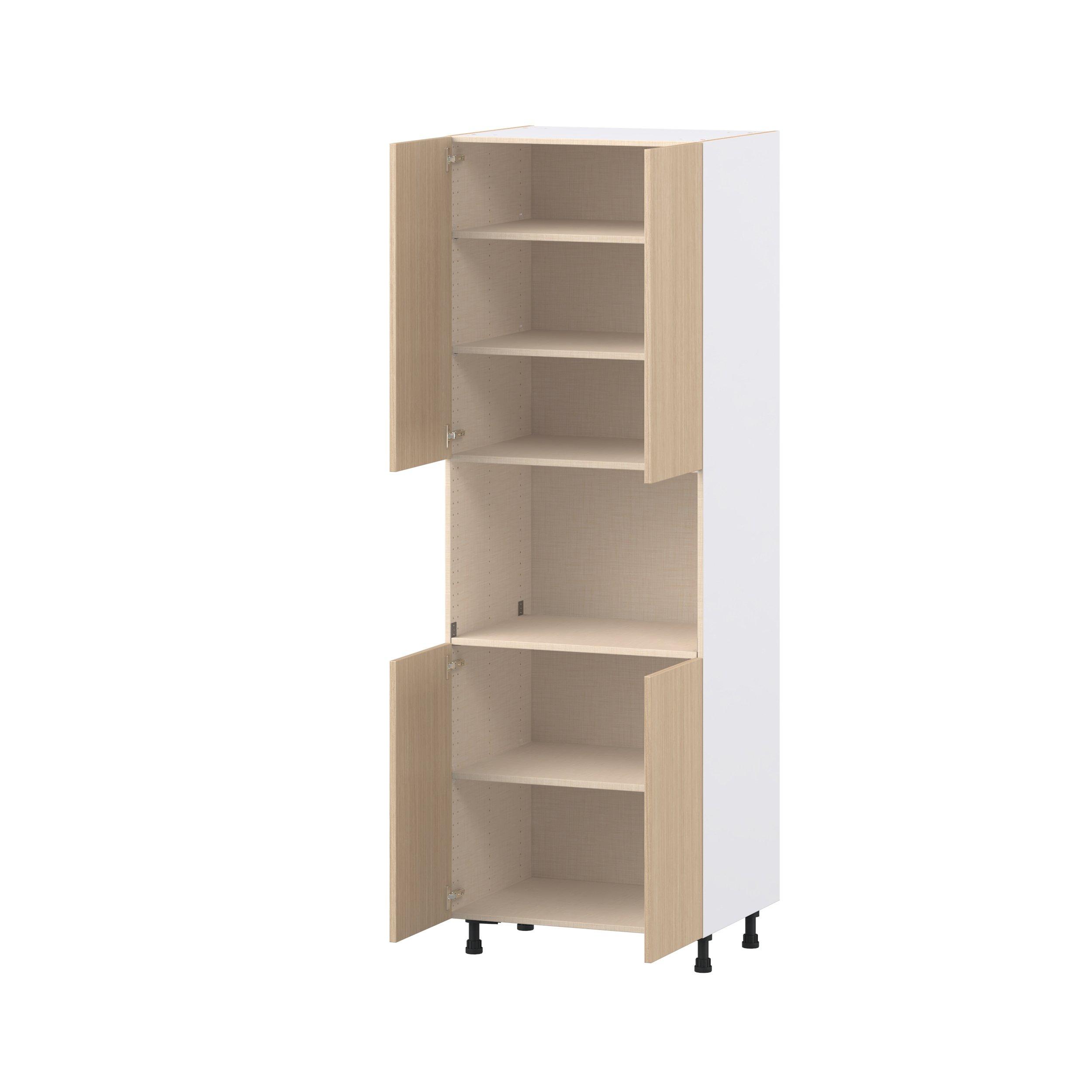 Glenwood 30 in. Mojavi Oak Door Microwave Pantry Cabinet