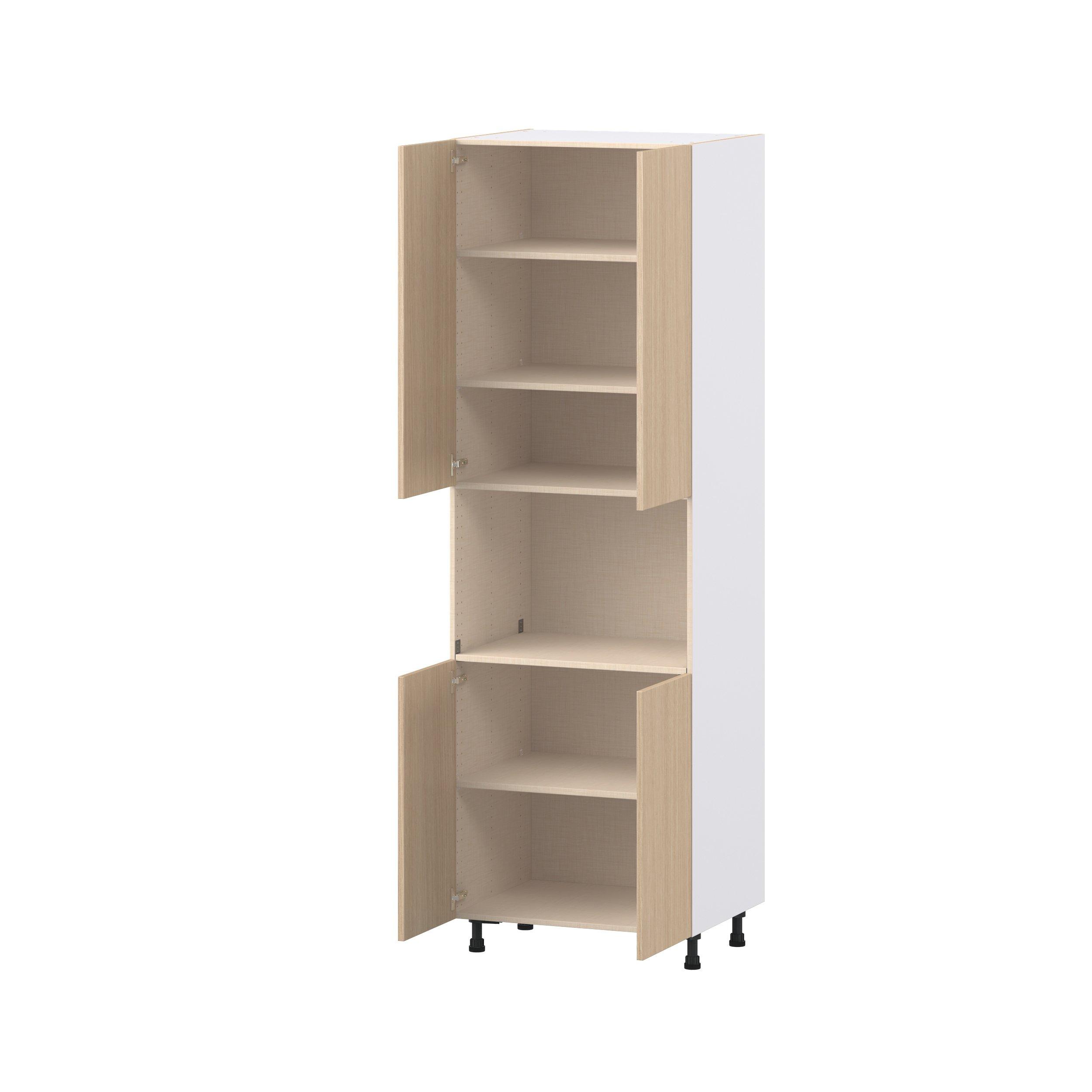 Glenwood 30 in. Mojavi Oak Door Microwave Pantry Cabinet