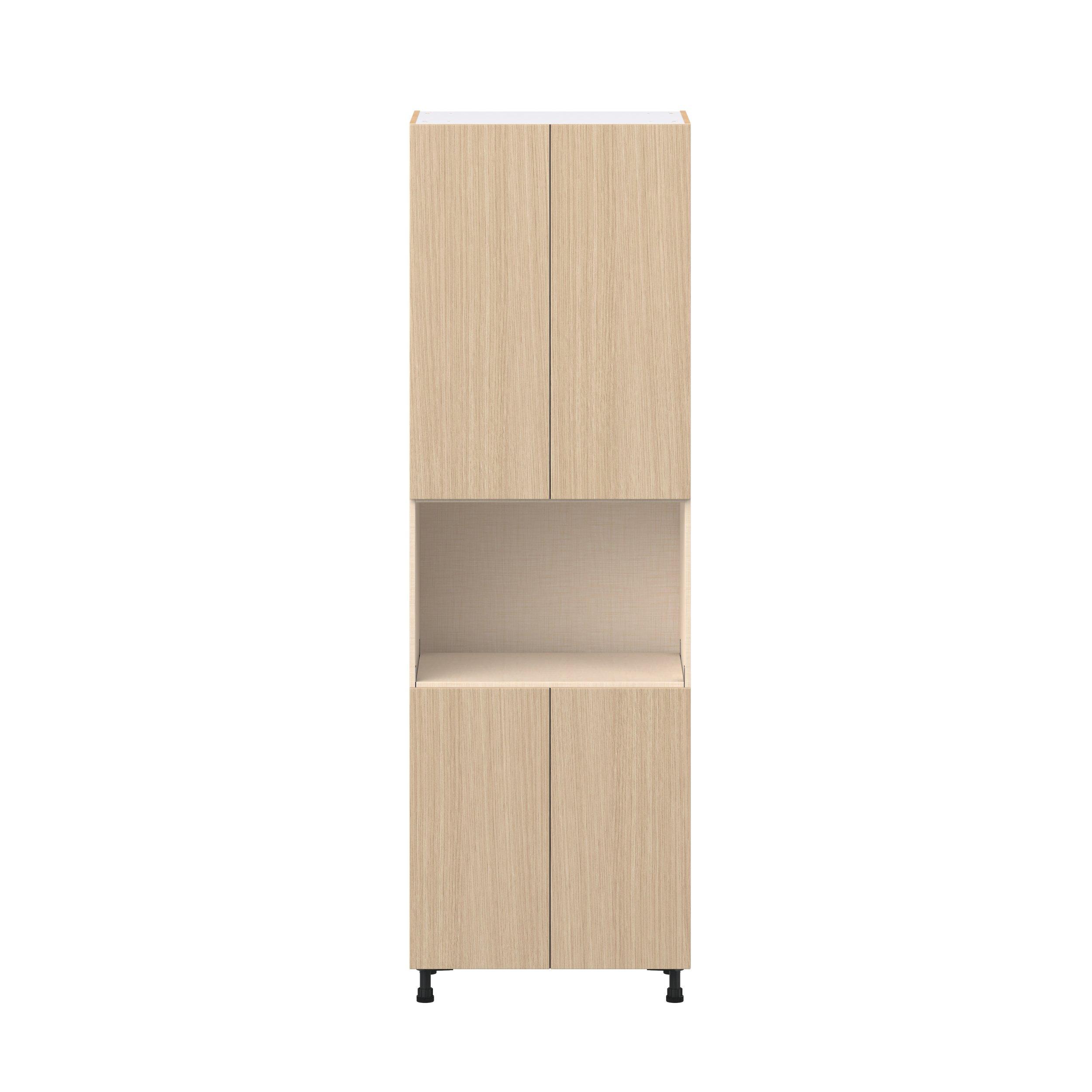 Glenwood 30 in. Mojavi Oak Door Microwave Pantry Cabinet