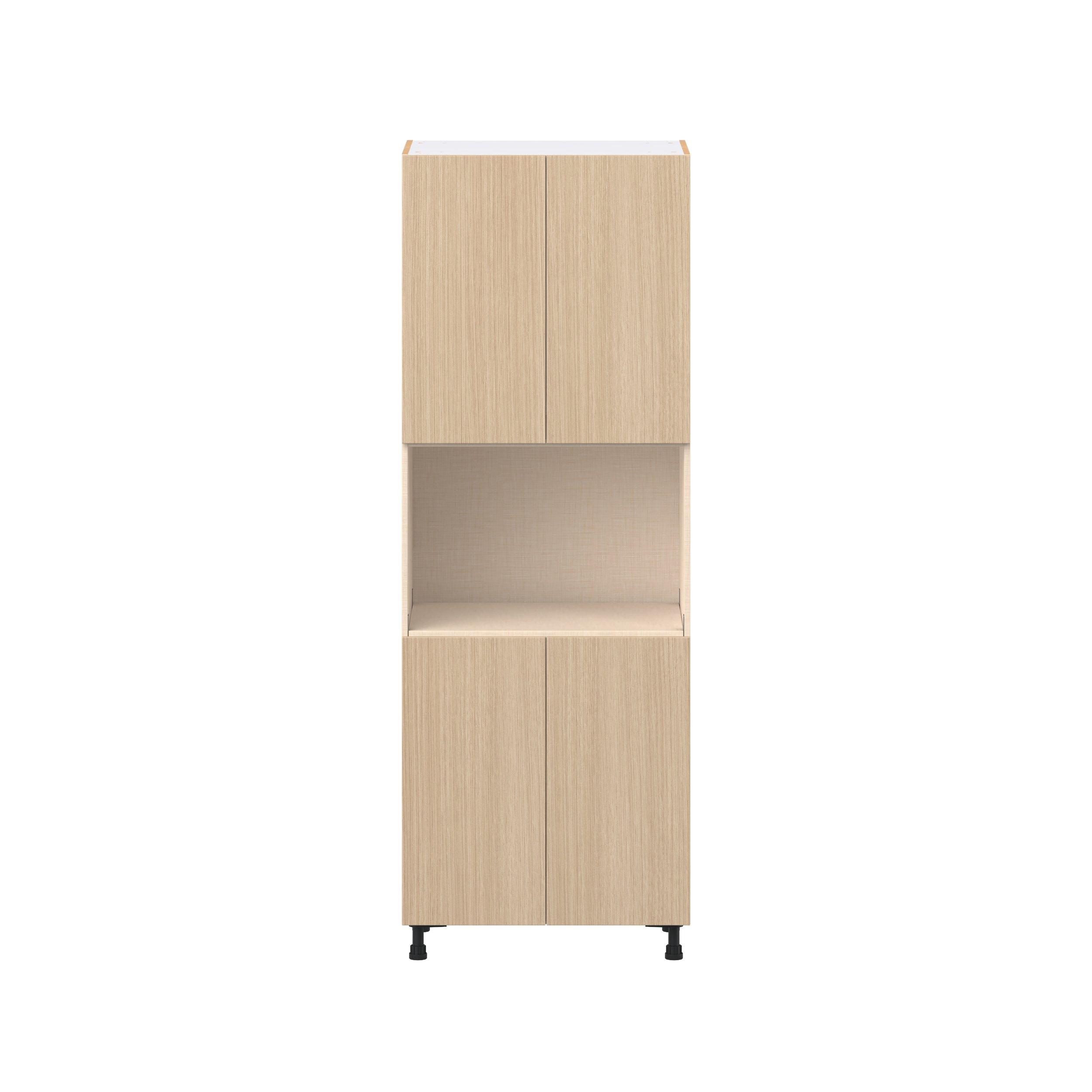 Glenwood 30 in. Mojavi Oak Door Microwave Pantry Cabinet