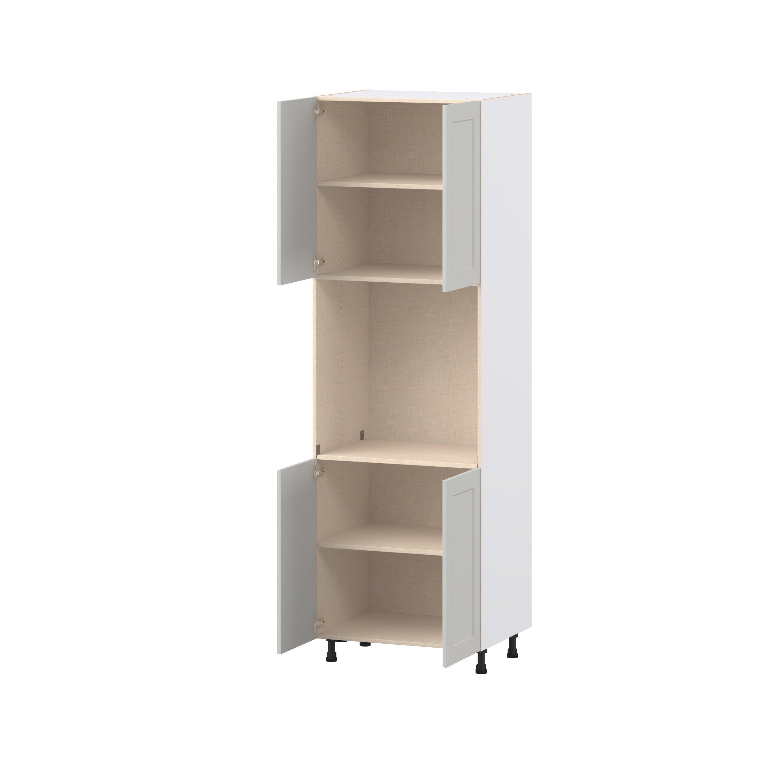 Lenox 30 in. Painted Light Gray Door Single Oven Pantry Cabinet
