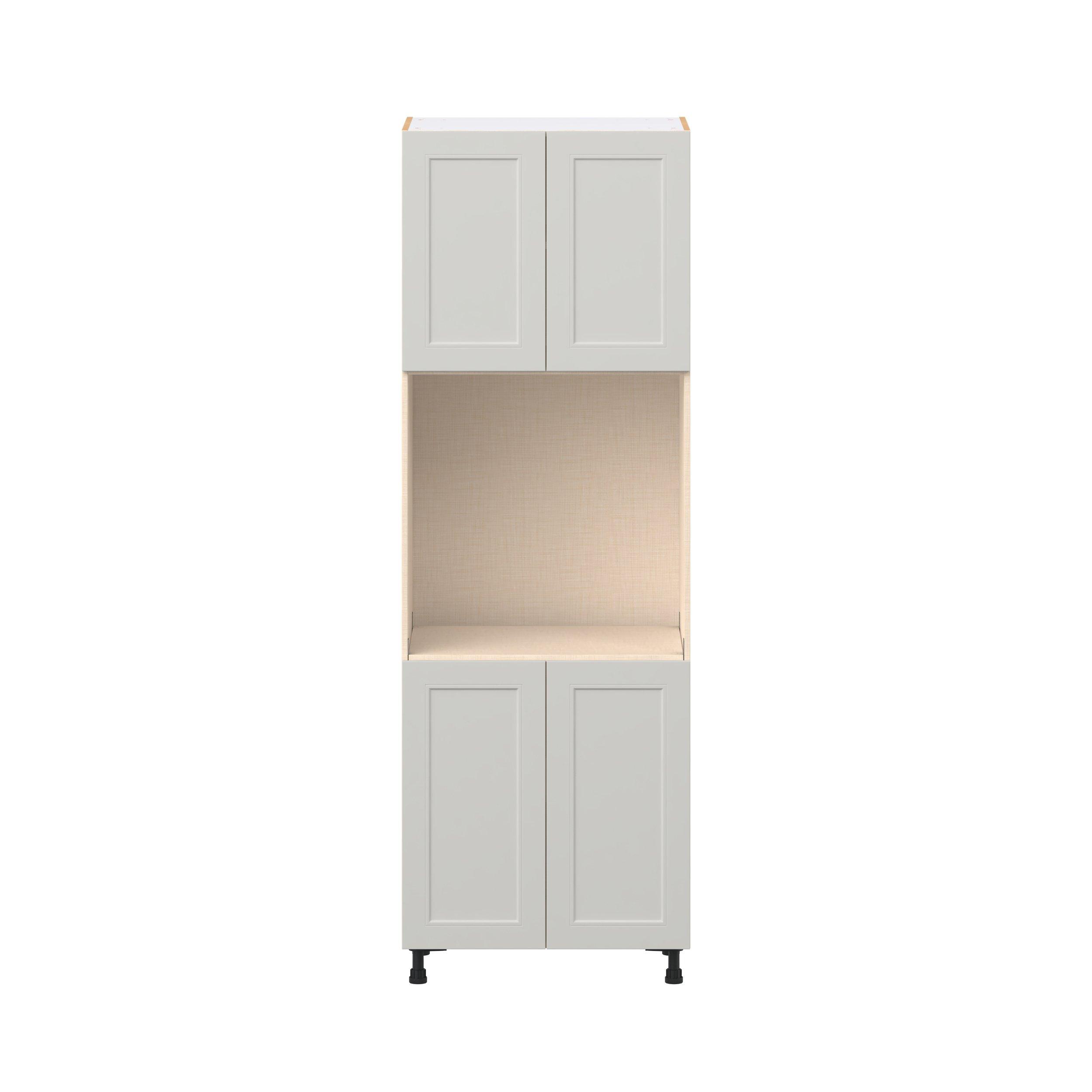 Lenox 30 in. Painted Light Gray Door Single Oven Pantry Cabinet