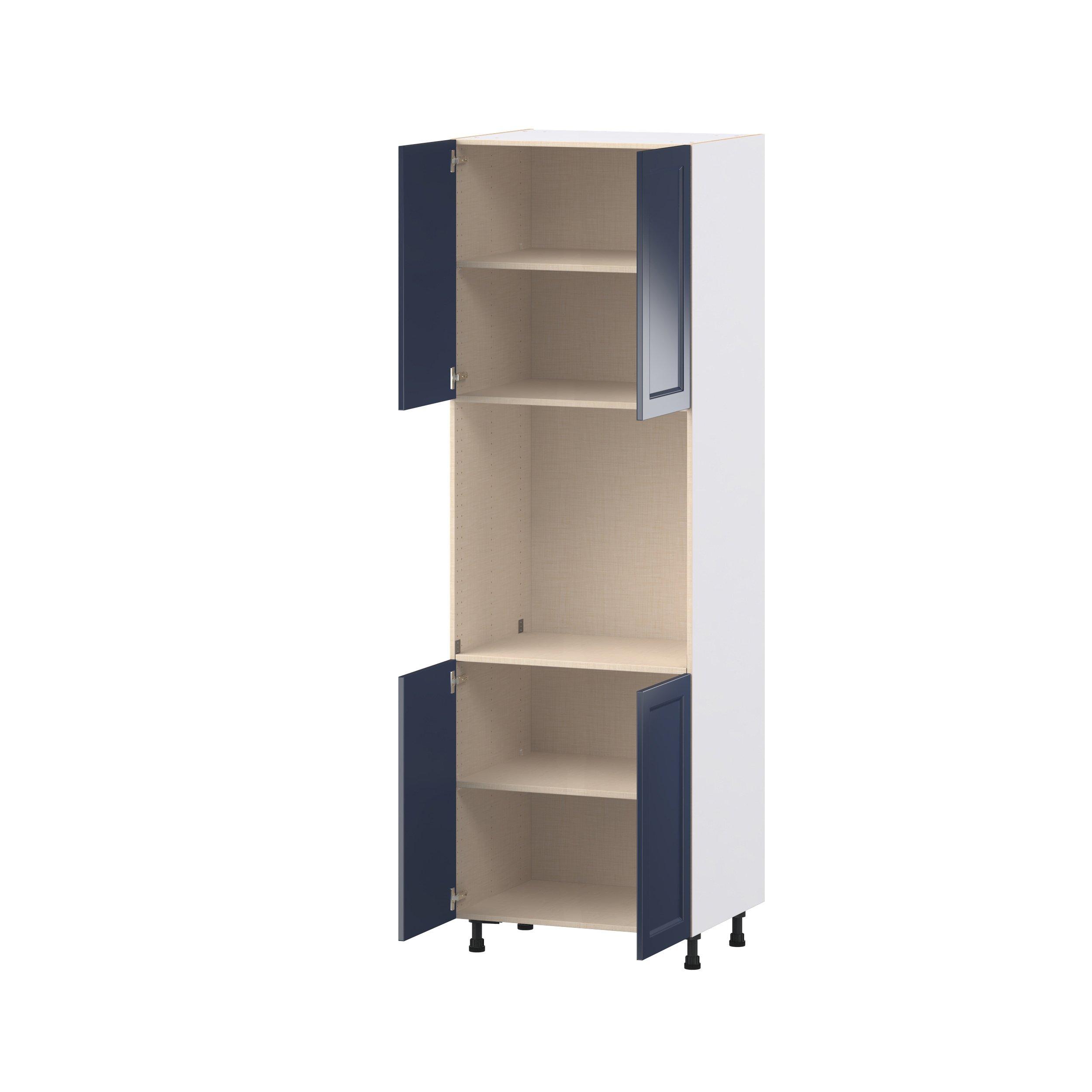 Peachtree 30 in. Painted Midnight Blue Door Single Oven Pantry Cabinet