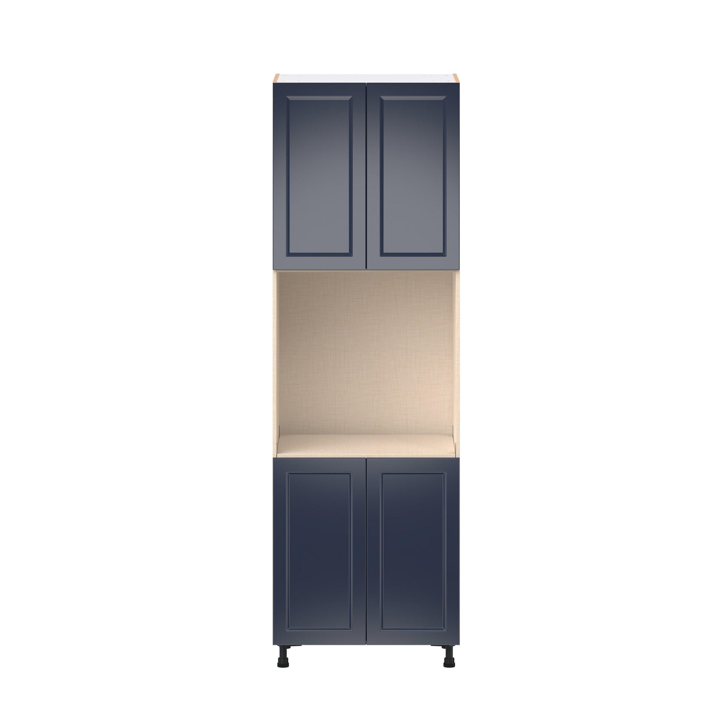 Peachtree 30 in. Painted Midnight Blue Door Single Oven Pantry Cabinet