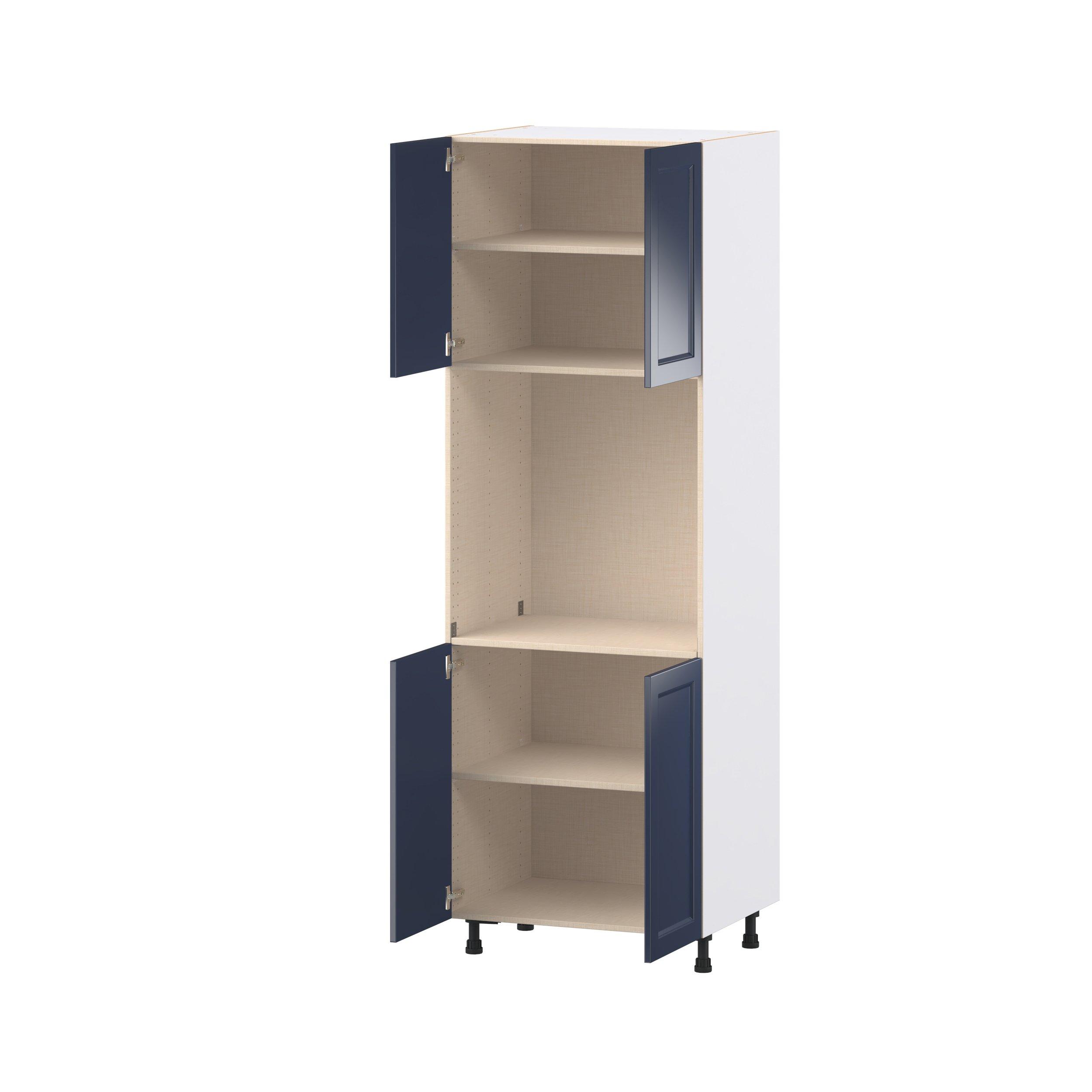 Peachtree 30 in. Painted Midnight Blue Door Single Oven Pantry Cabinet