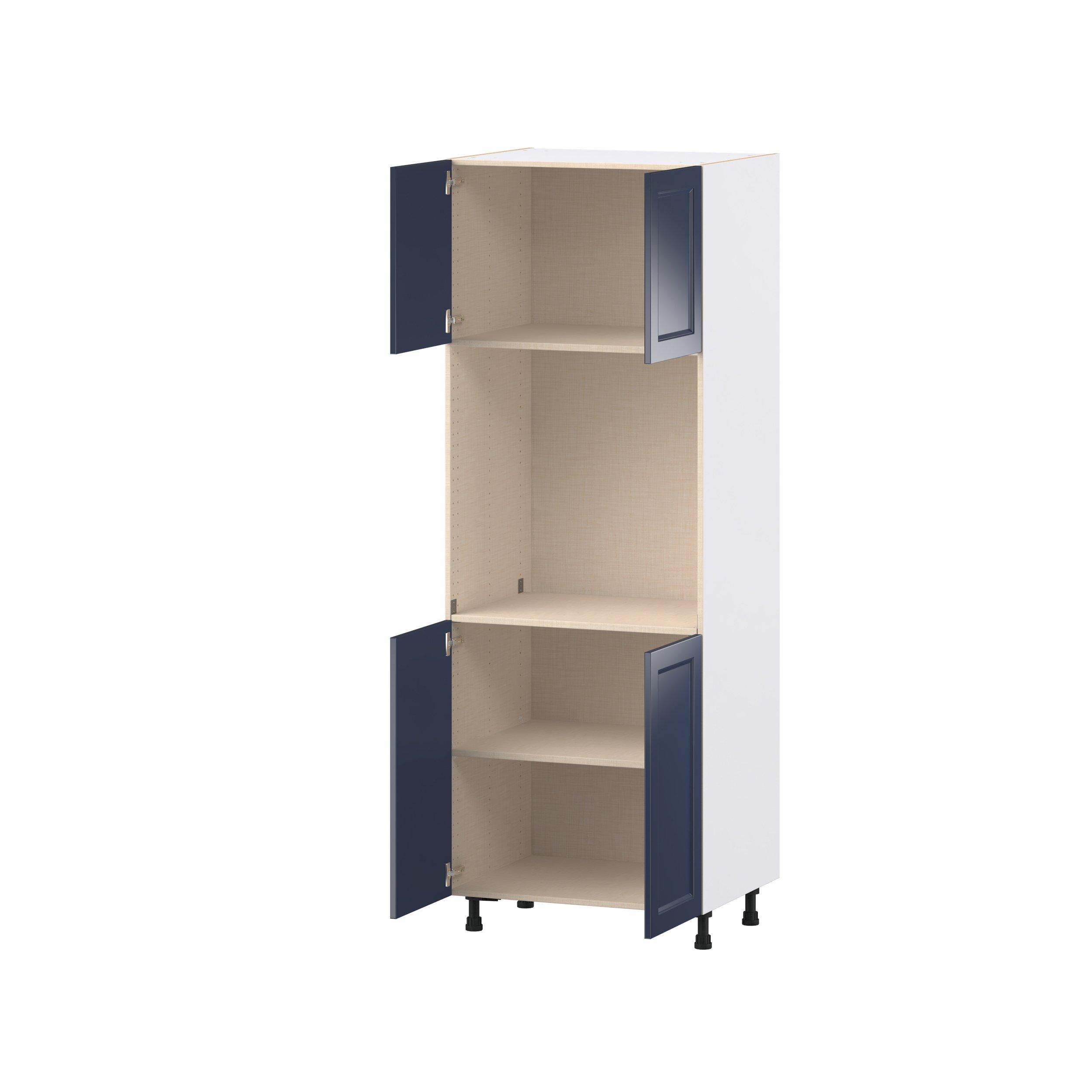 Peachtree 30 in. Painted Midnight Blue Door Single Oven Pantry Cabinet