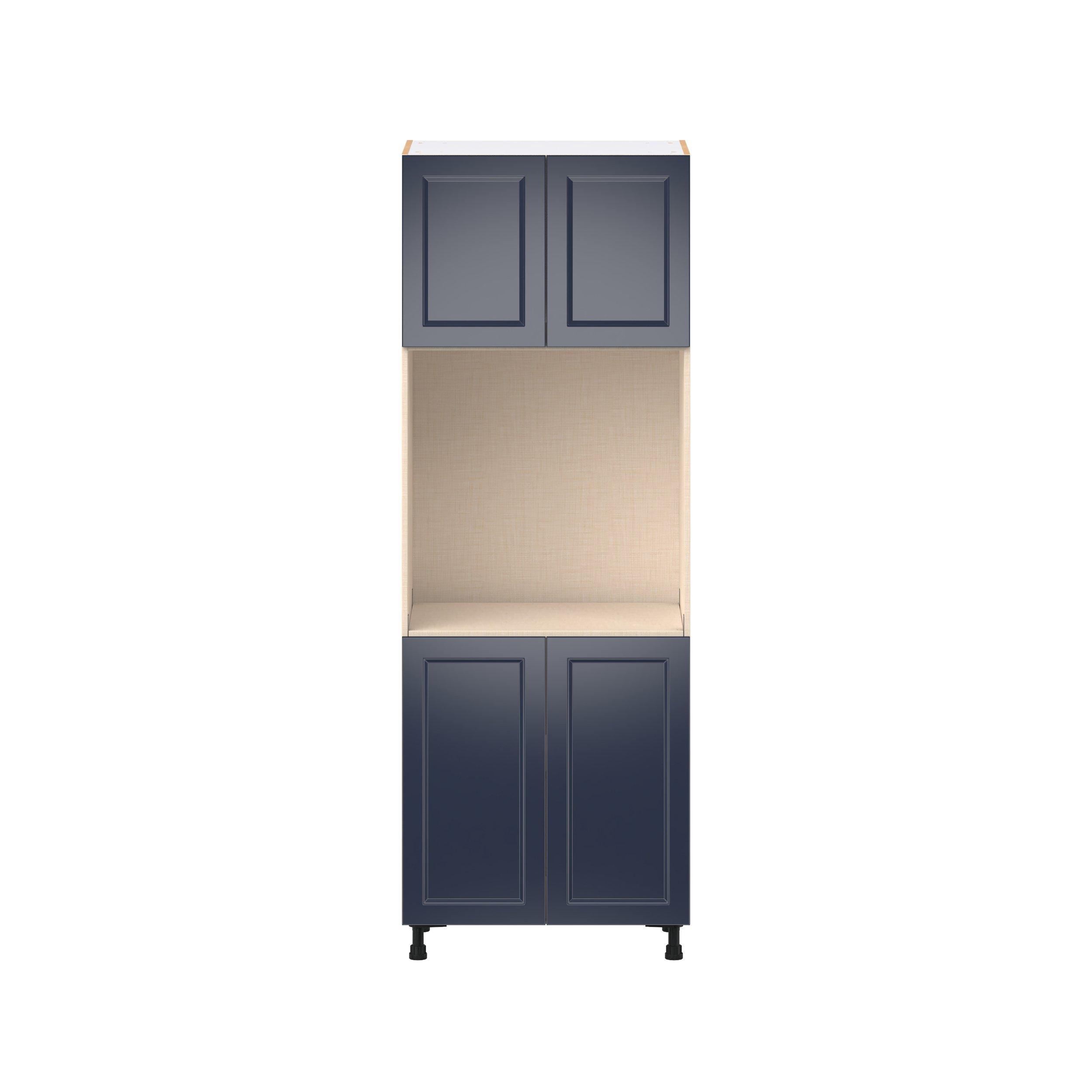 Peachtree 30 in. Painted Midnight Blue Door Single Oven Pantry Cabinet