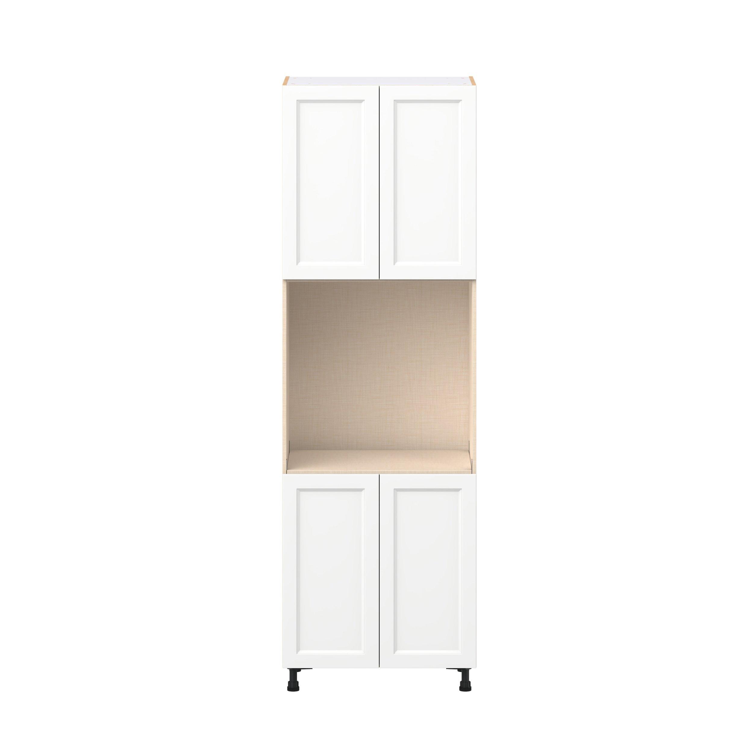 Peachtree 30 in. Painted Bright White Door Single Oven Pantry Cabinet