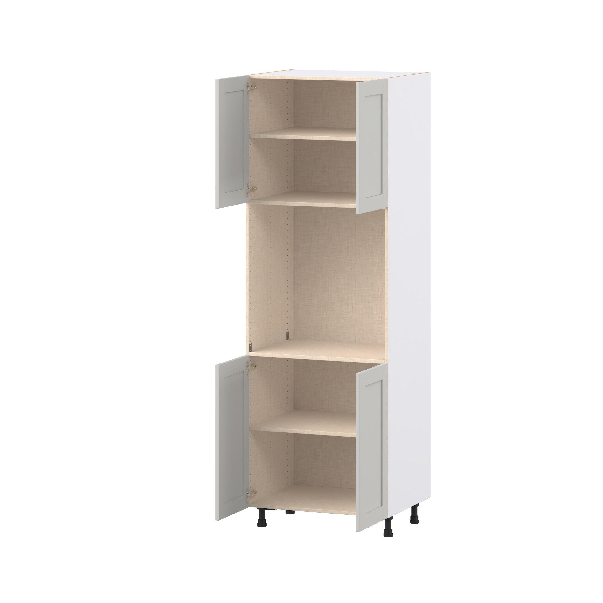Summerhill 30 in. Light Gray Door Single Oven Pantry Cabinet