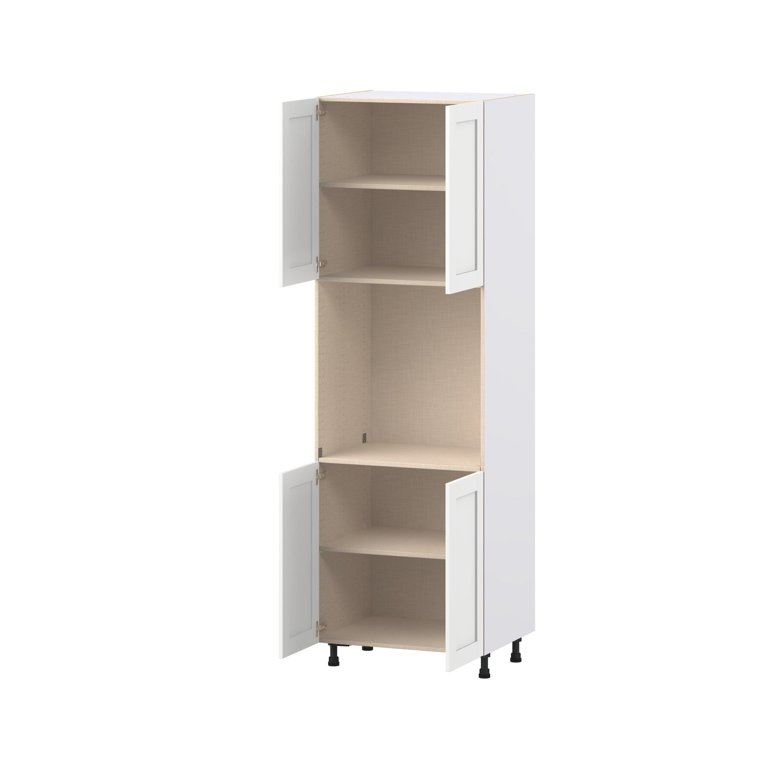Summerhill 30 in. Bright White Door Single Oven Pantry Cabinet