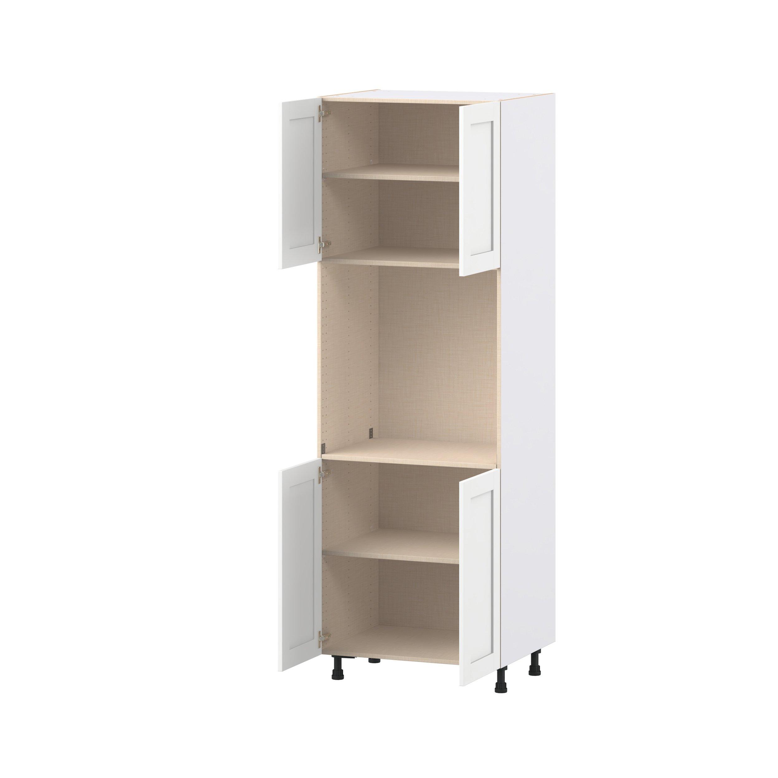 Summerhill 30 in. Bright White Door Single Oven Pantry Cabinet