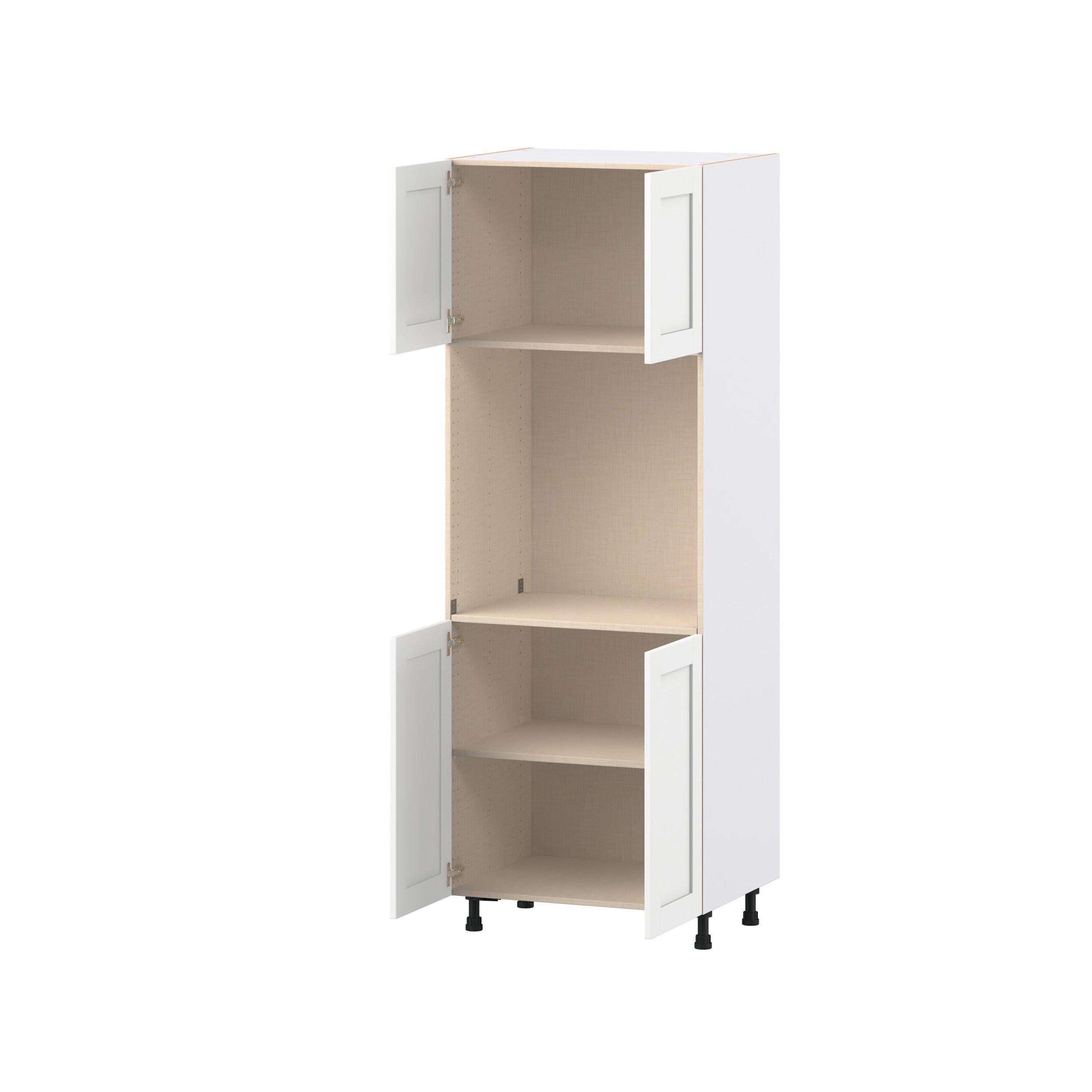 Summerhill 30 in. Bright White Door Single Oven Pantry Cabinet
