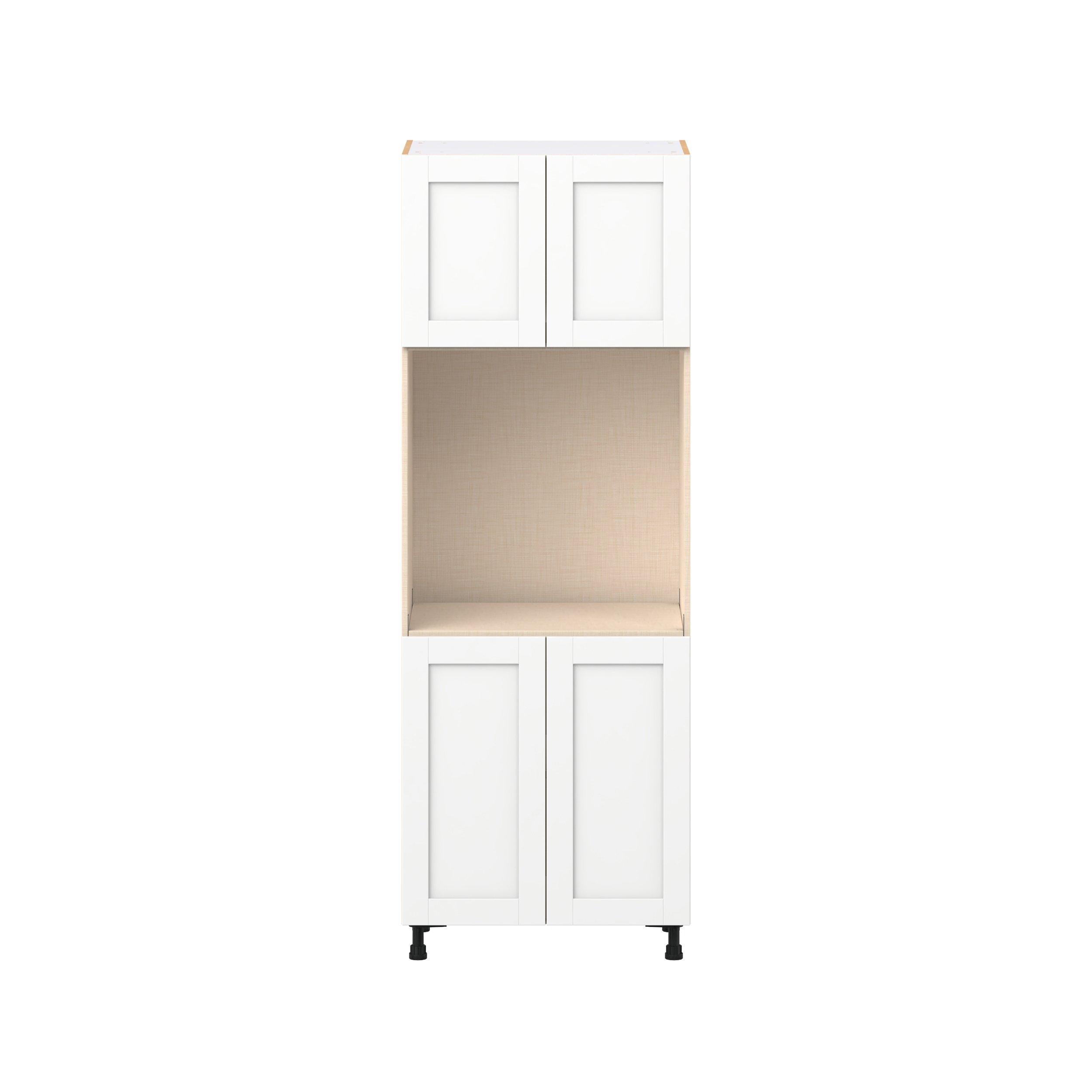 Summerhill 30 in. Bright White Door Single Oven Pantry Cabinet