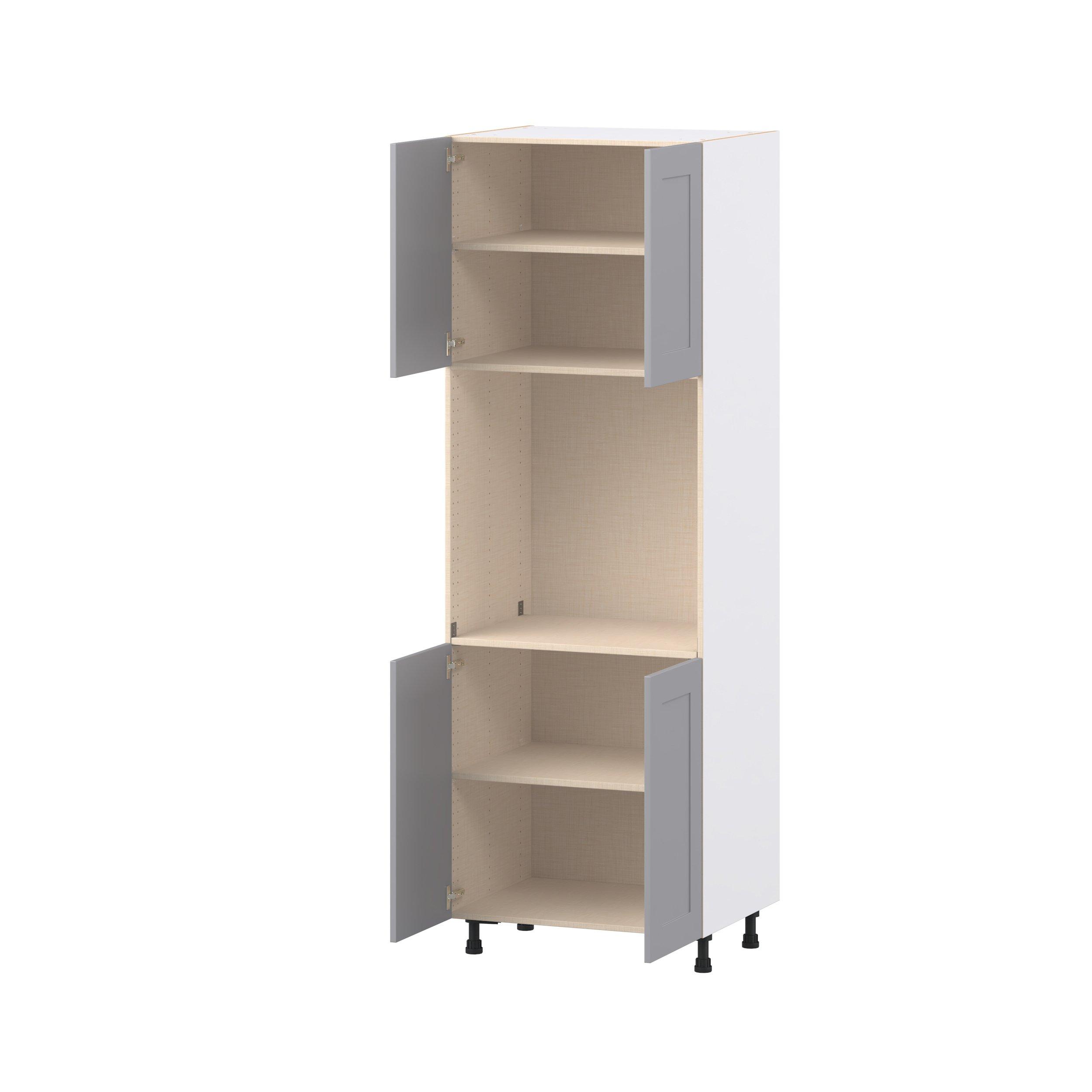 Candler 30 in. Painted Slate Gray Door Single Oven Pantry Cabinet