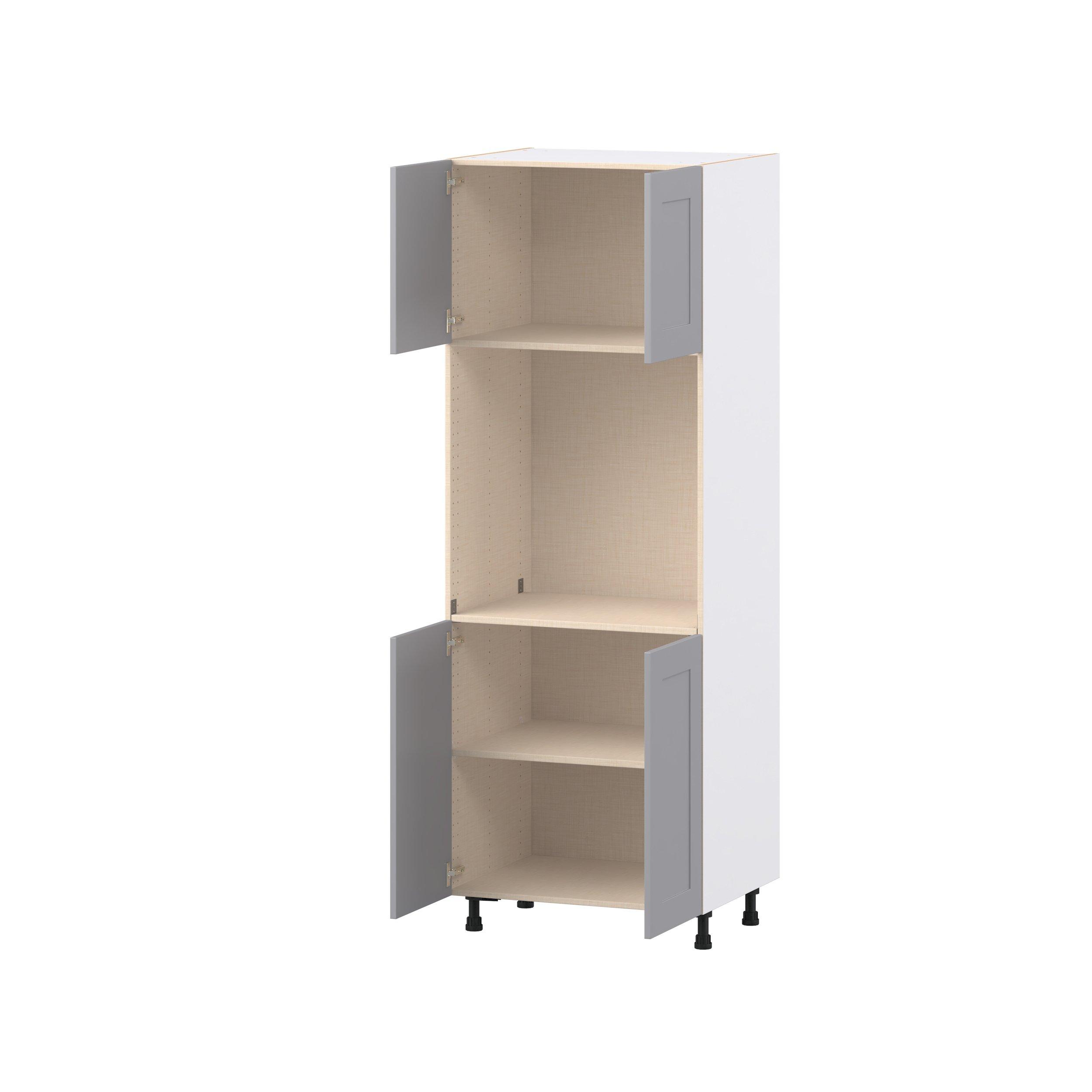 Candler 30 in. Painted Slate Gray Door Single Oven Pantry Cabinet