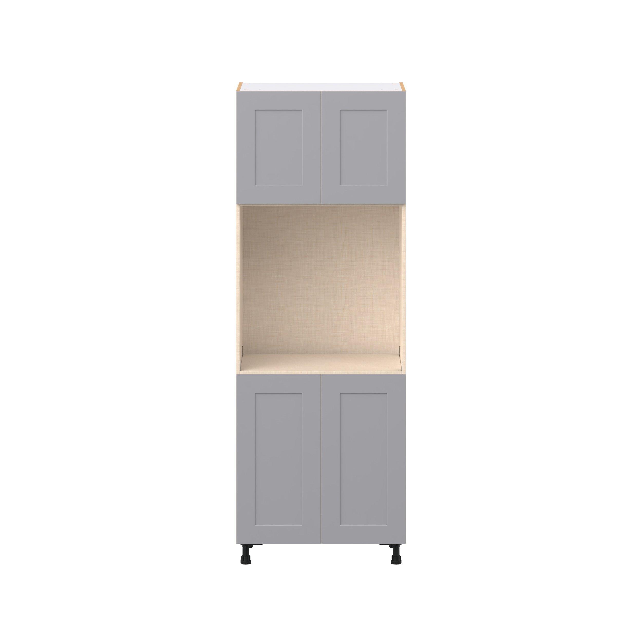 Candler 30 in. Painted Slate Gray Door Single Oven Pantry Cabinet