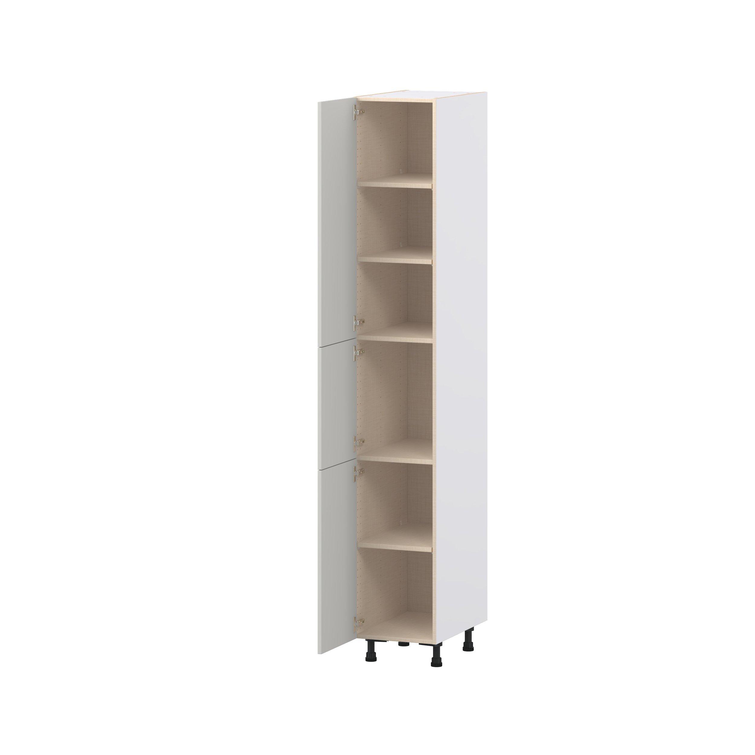 Lenox 15 in. Painted Light Gray Door Pantry Cabinet