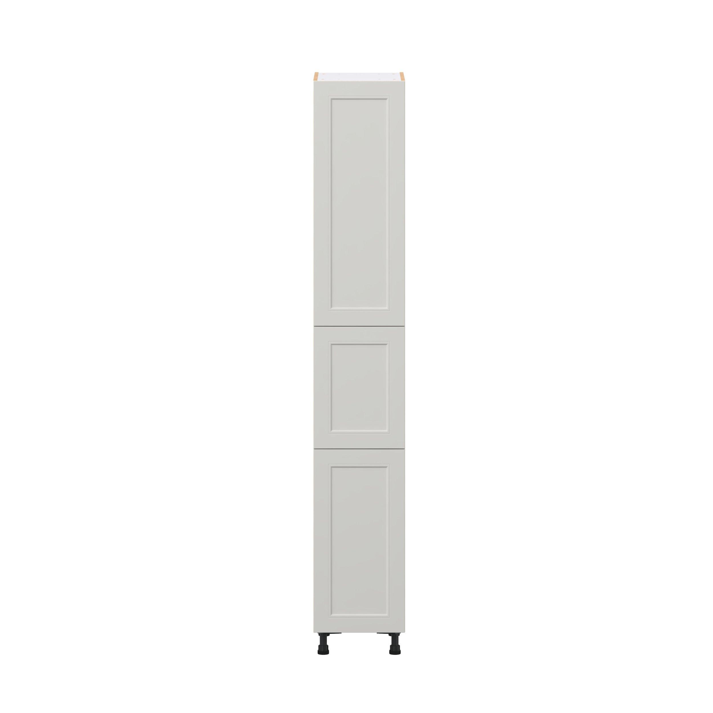Lenox 15 in. Painted Light Gray Door Pantry Cabinet
