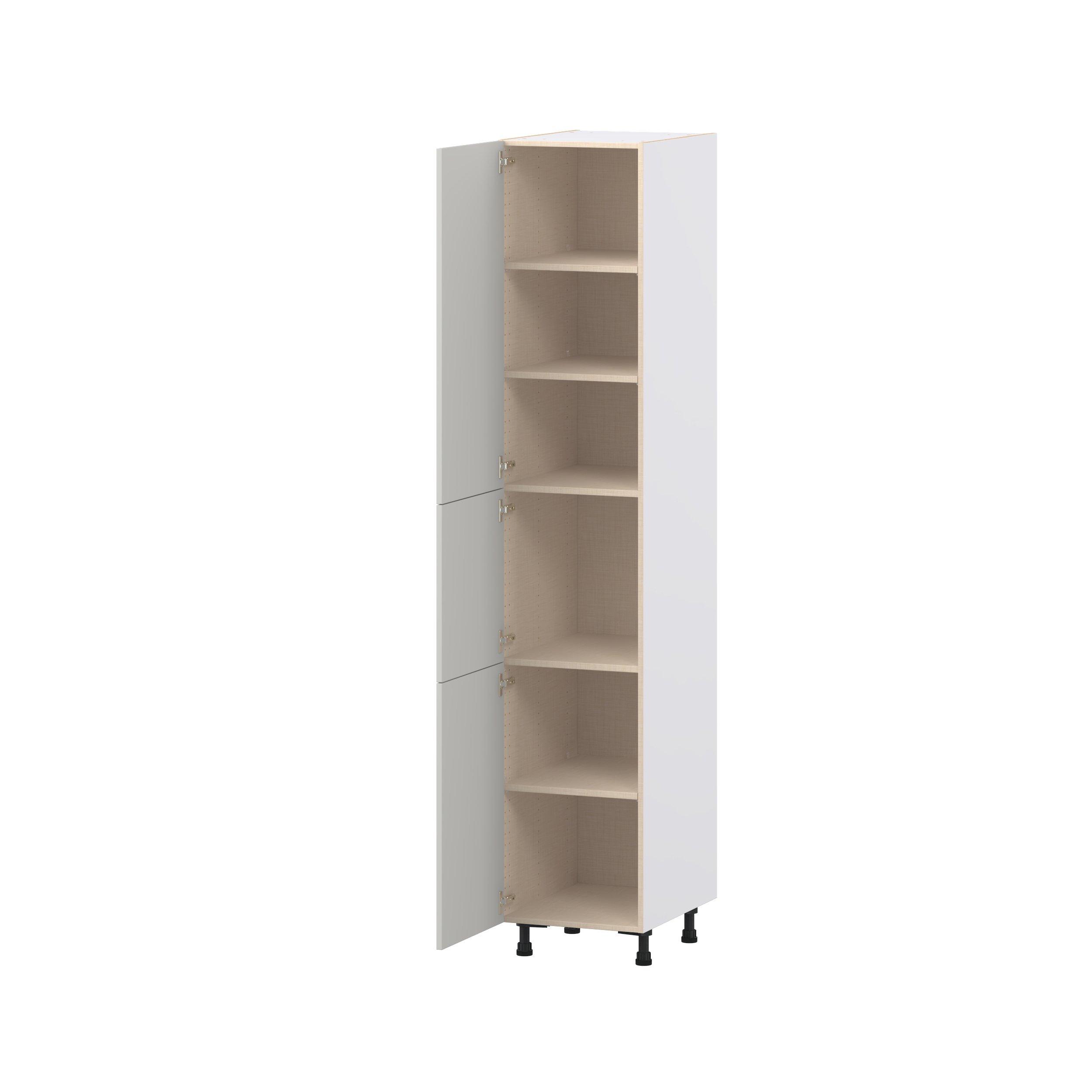Lenox 18 in. Painted Light Gray Door Pantry Cabinet