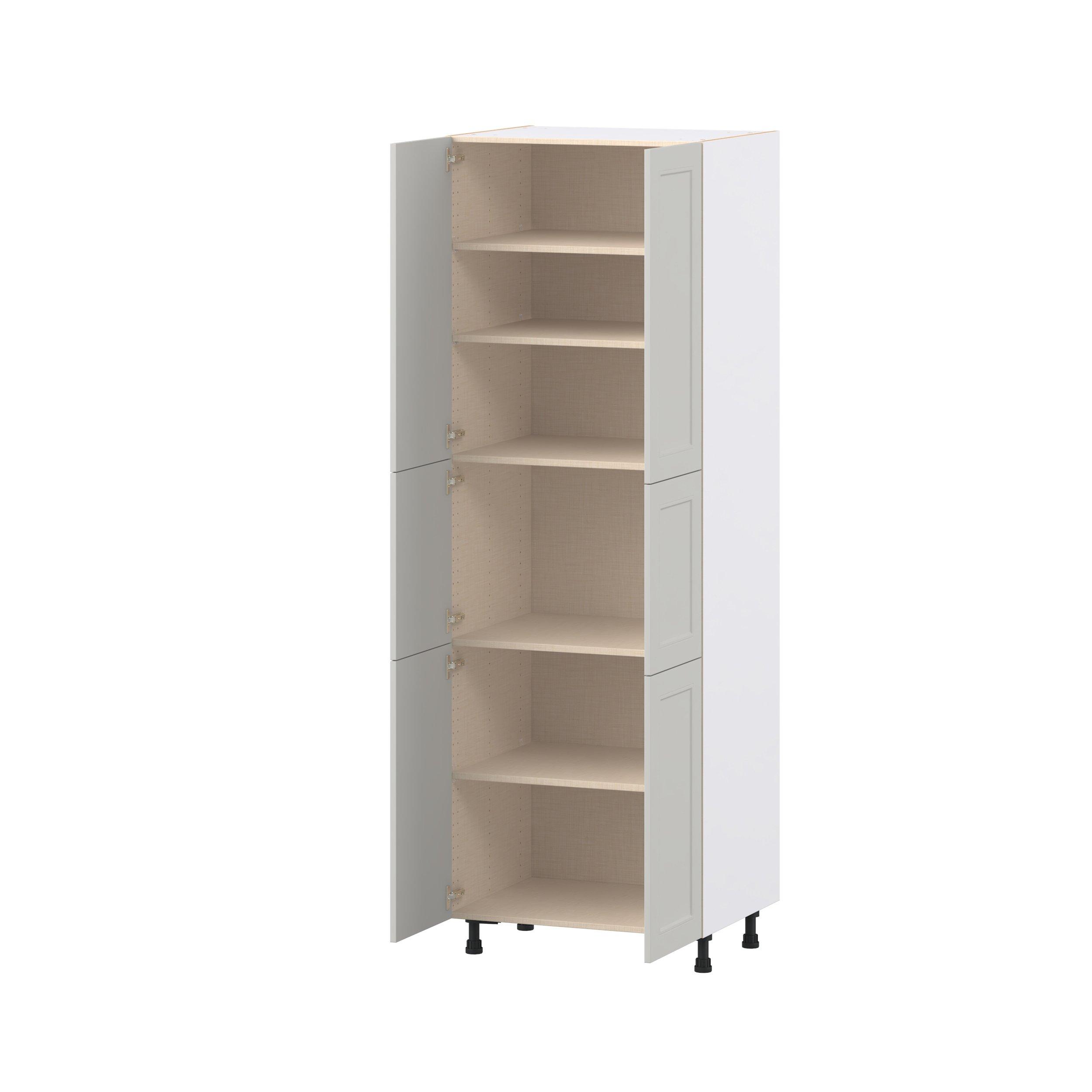 Lenox 30 in. Painted Light Gray Door Pantry Cabinet