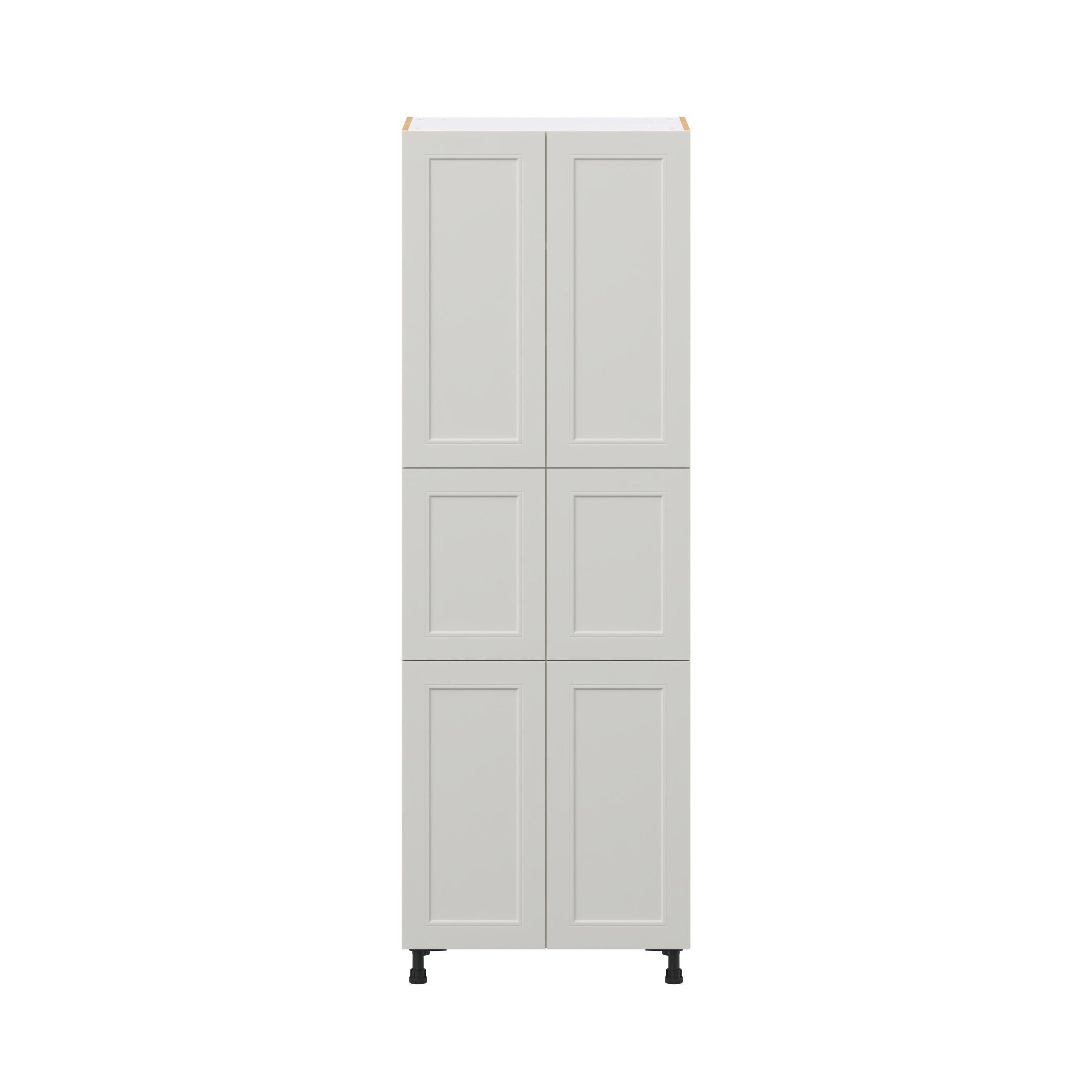 Lenox 30 in. Painted Light Gray Door Pantry Cabinet