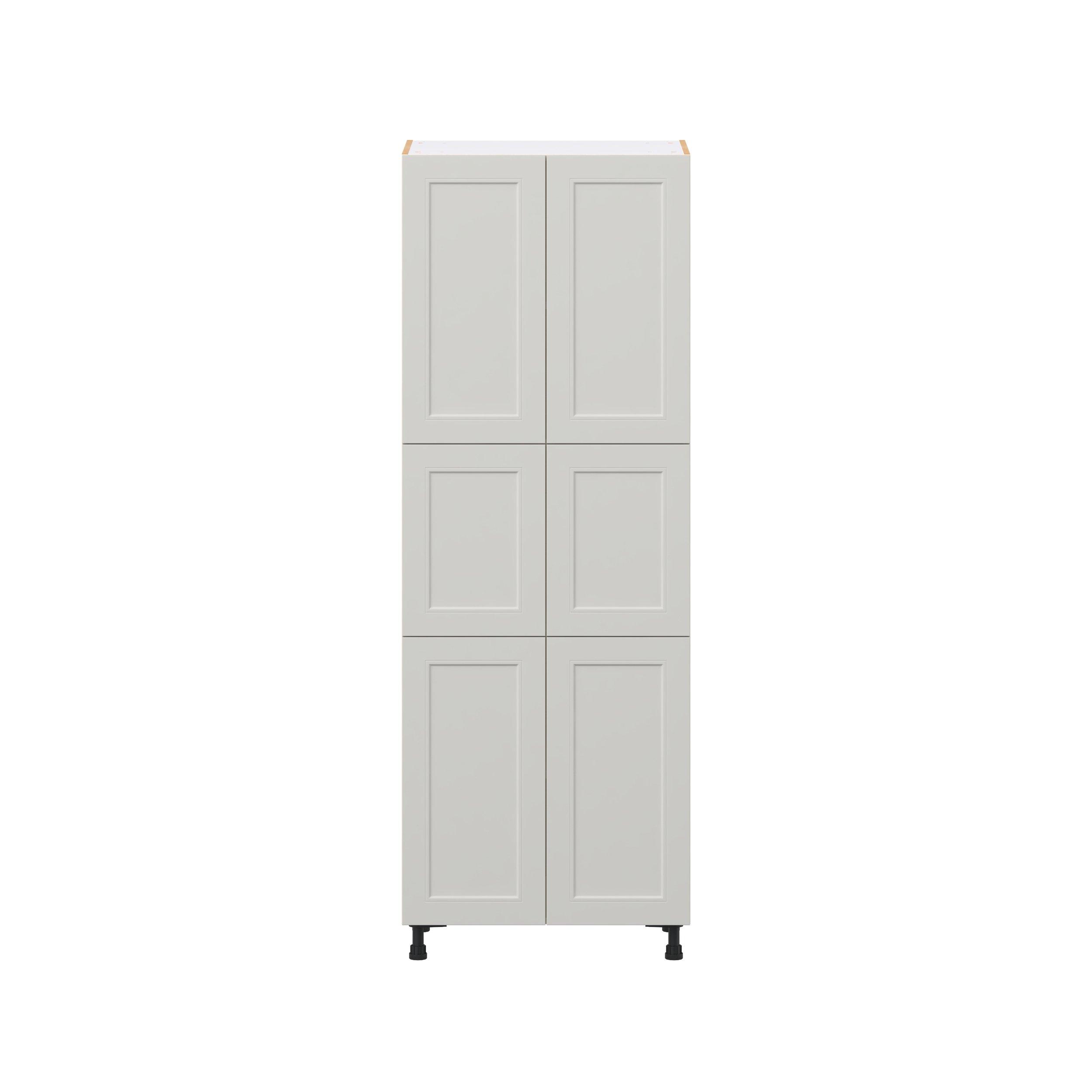 Lenox 30 in. Painted Light Gray Door Pantry Cabinet